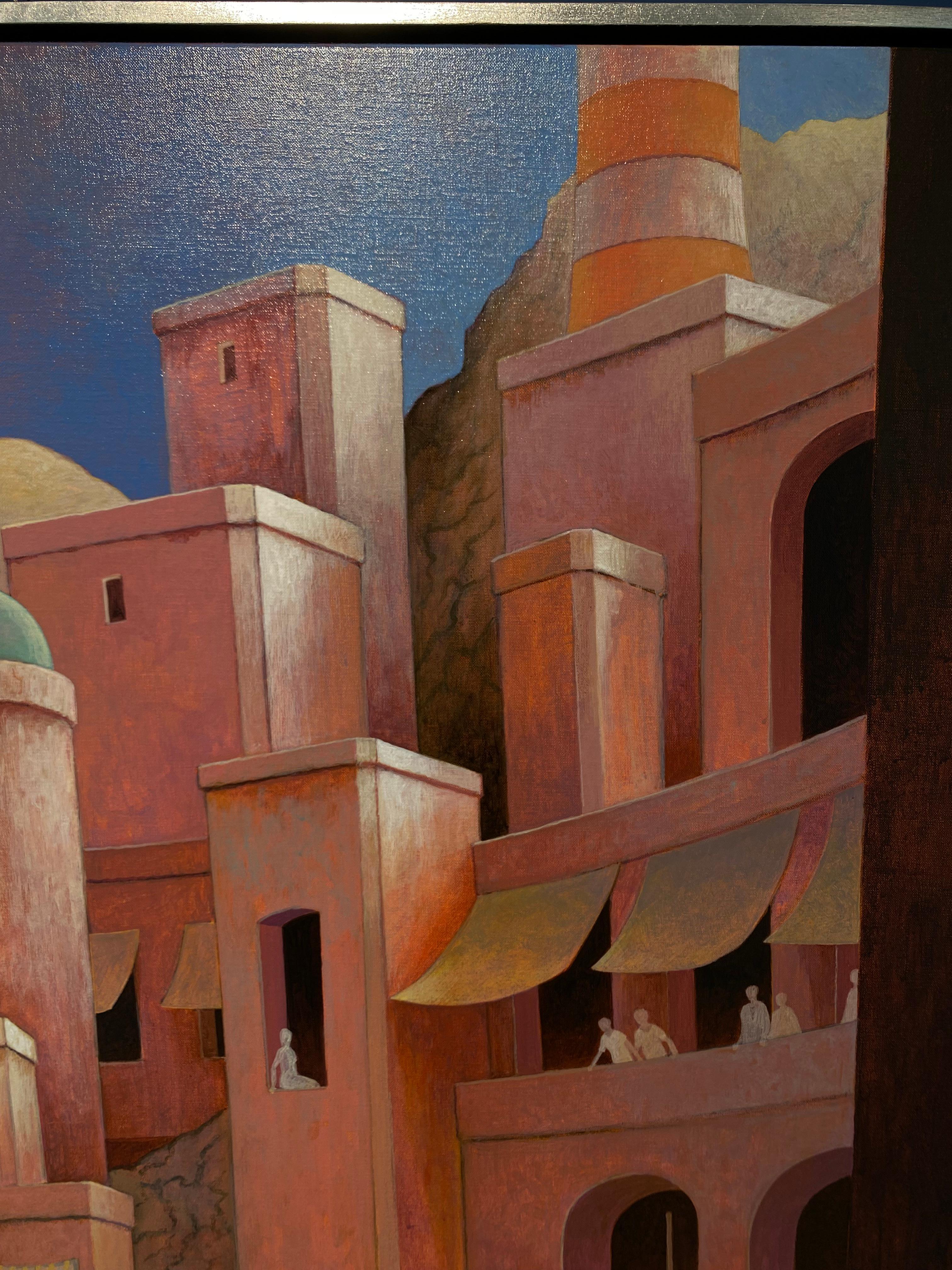 Un matin de lumière - Paysages imaginaires contemporains du 21e siècle - Contemporain Painting par Michiel Schrijver