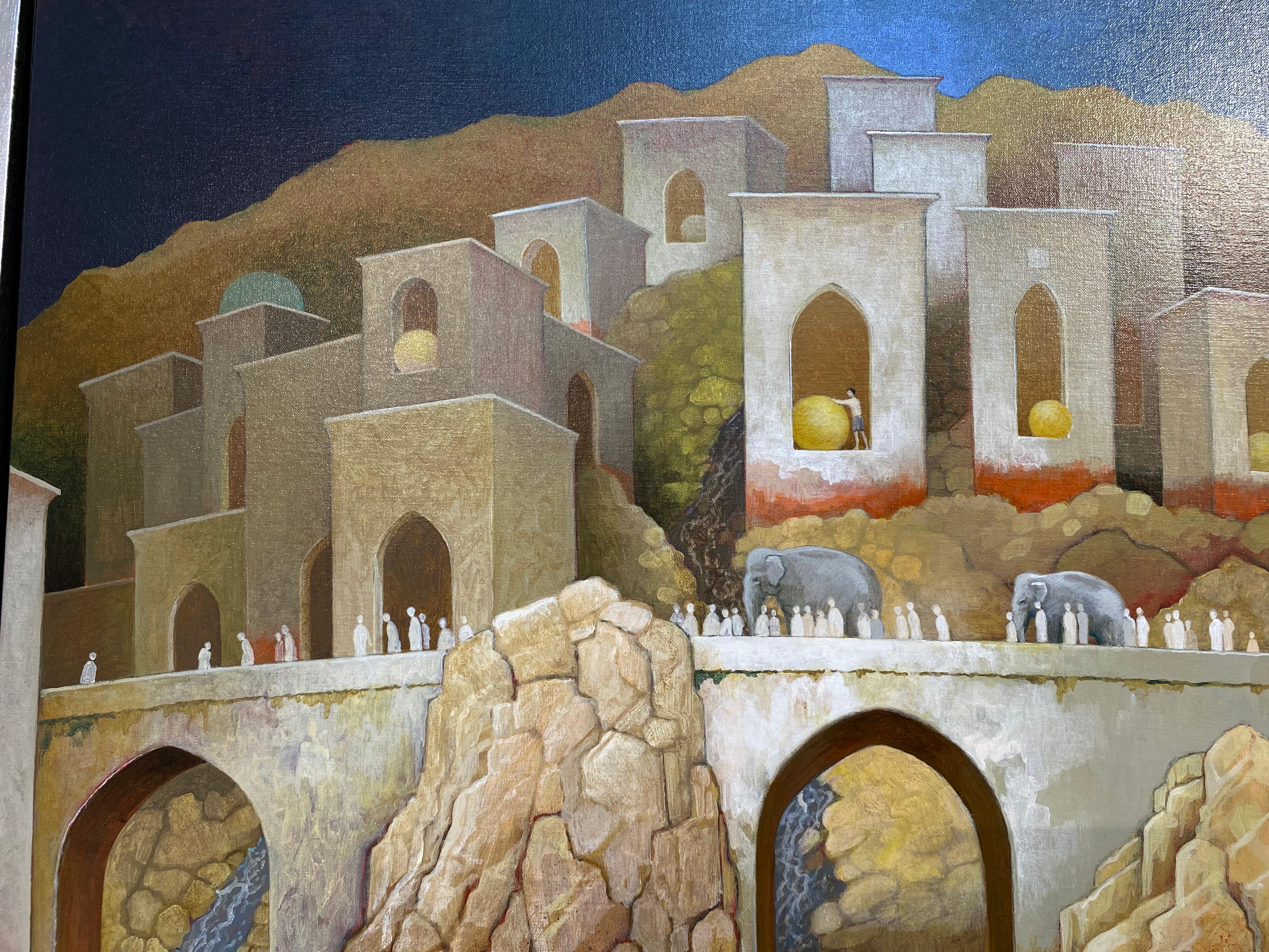 Entre passé et présent - Paysages imaginaires contemporains du 21e siècle en vente 1