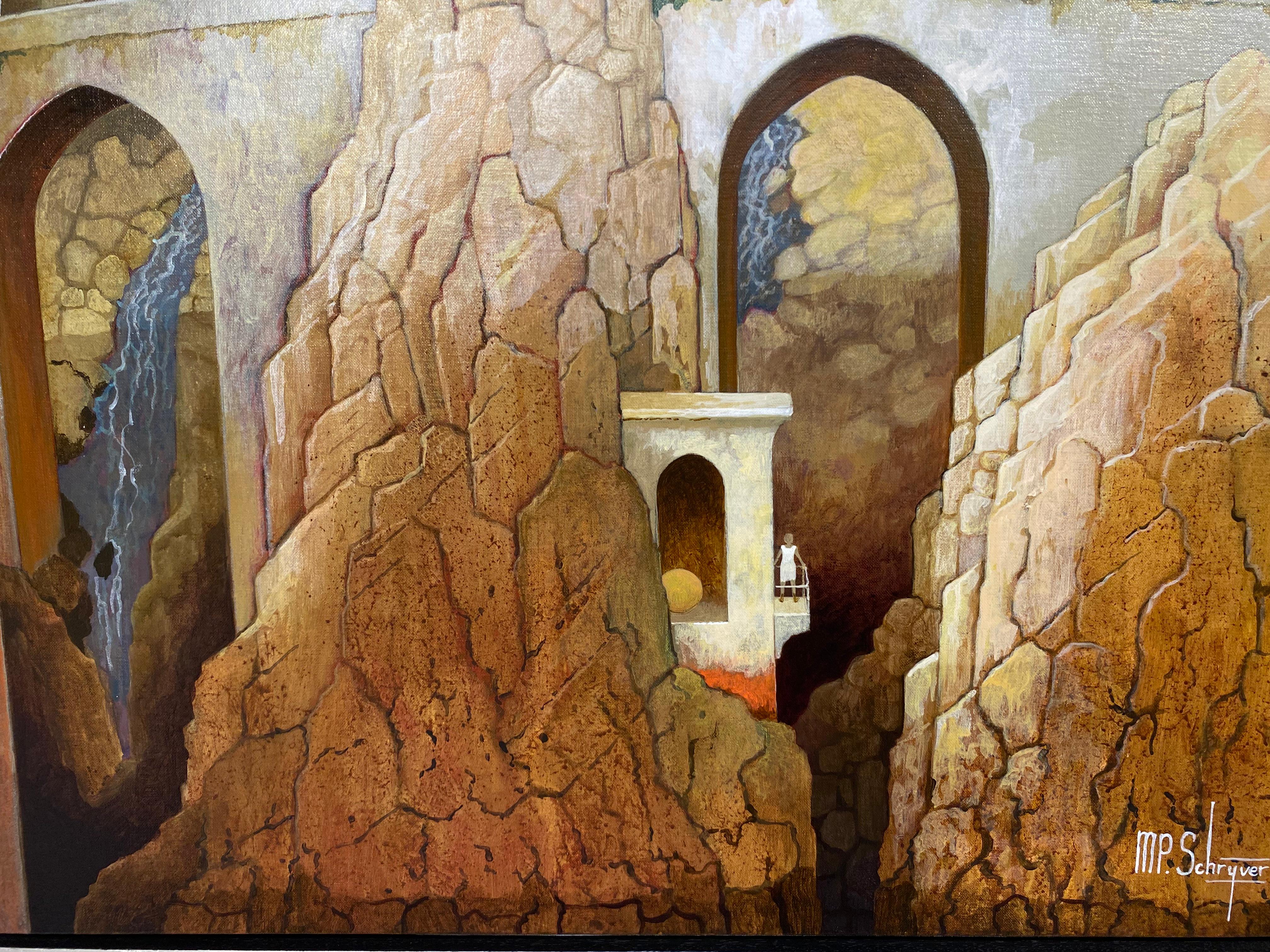 Entre passé et présent - Paysages imaginaires contemporains du 21e siècle en vente 2