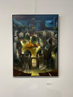 Hoffnungsvolle Lichter in der Mitte des 21. Jahrhunderts Zeitgenössische fantasievolle Landschaften