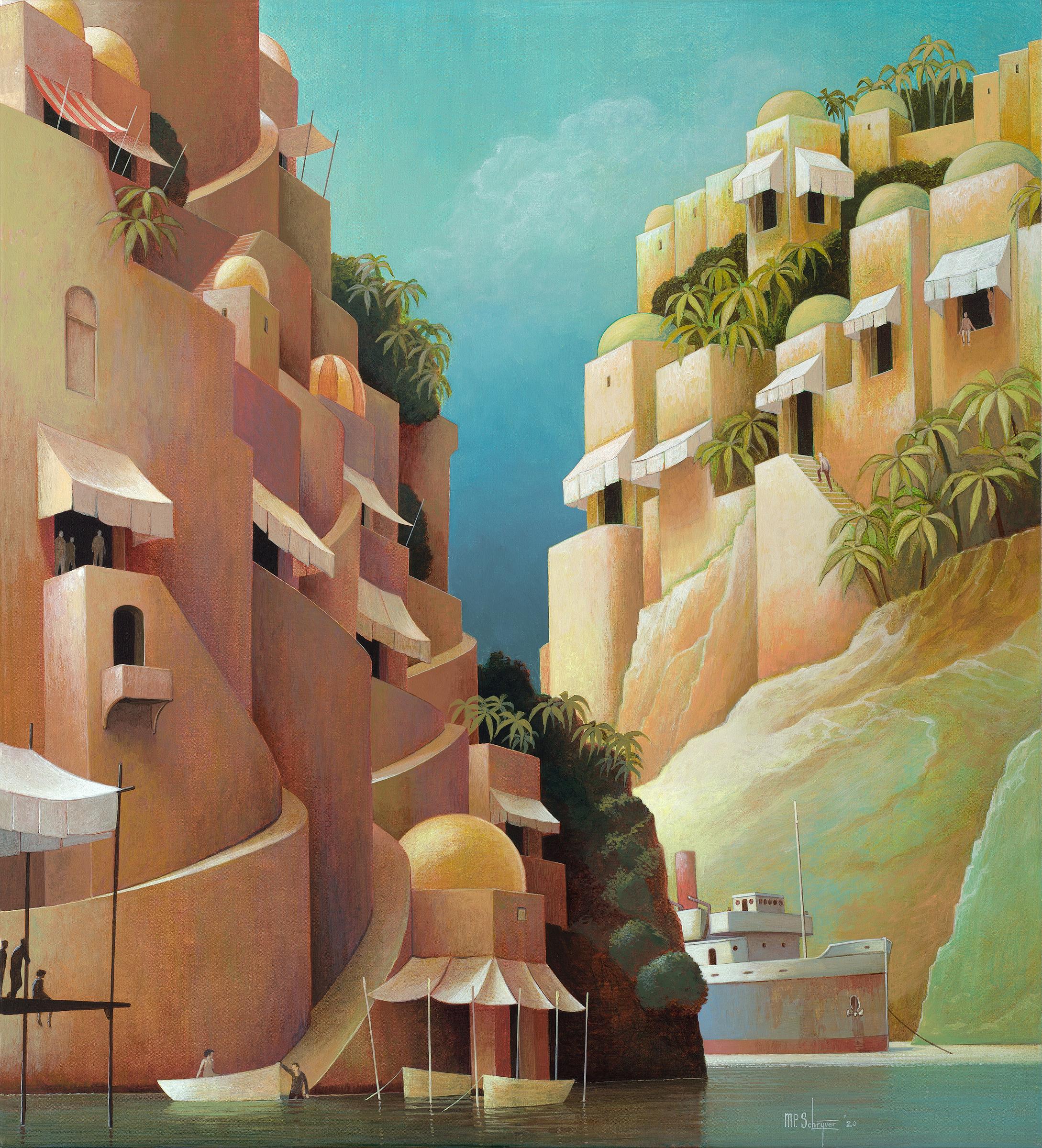 Michiel Schrijver Landscape Painting - The Evening is far away- 21st Century Contemporary Painting 