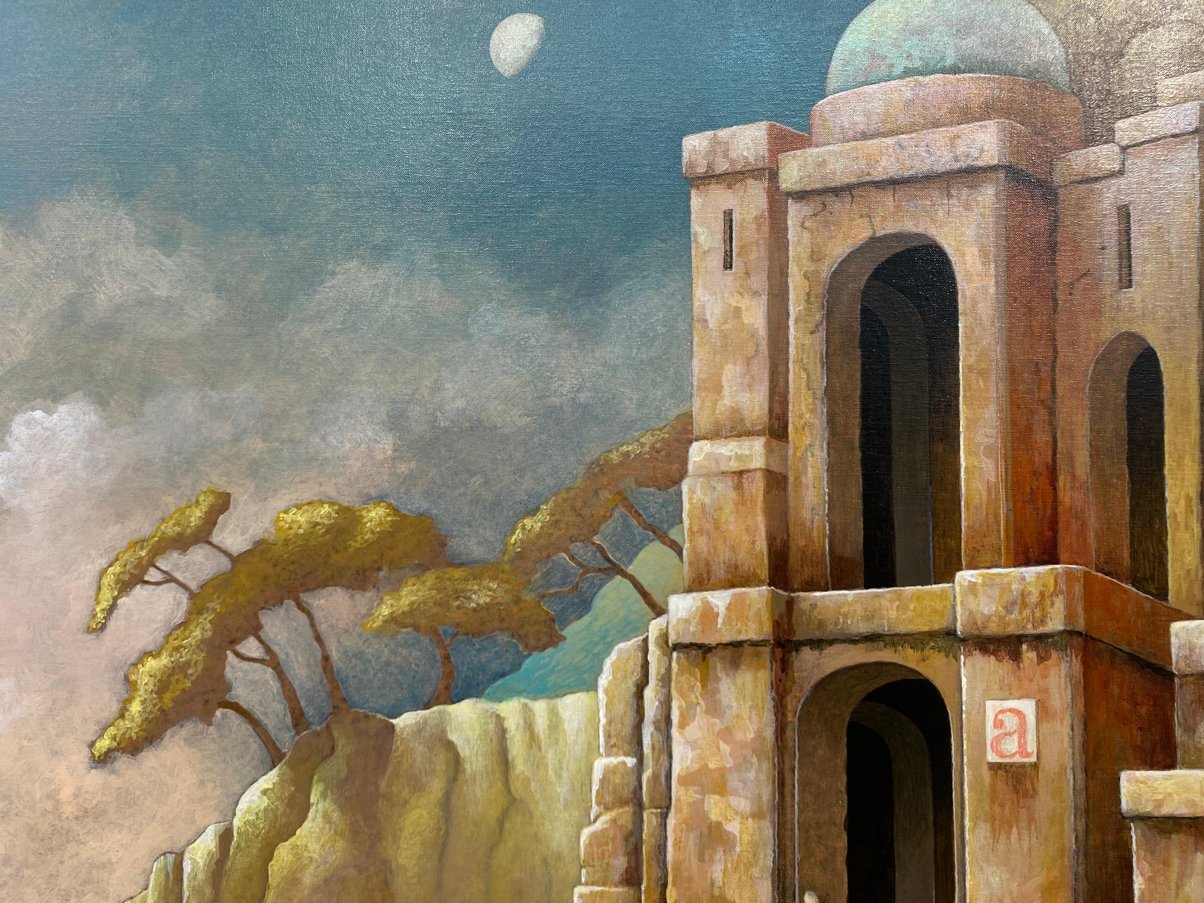 Michiel Schrijver
Der Mondmaler'.
100 x 110 cm 
(wird aufgrund der Größe in einer Röhre verschickt)
Acryl auf Leinwand

Der niederländische Maler Michiel Schrijver lebt und arbeitet in der Mitte der Niederlande. 

Die Bilder stammen aus seinem