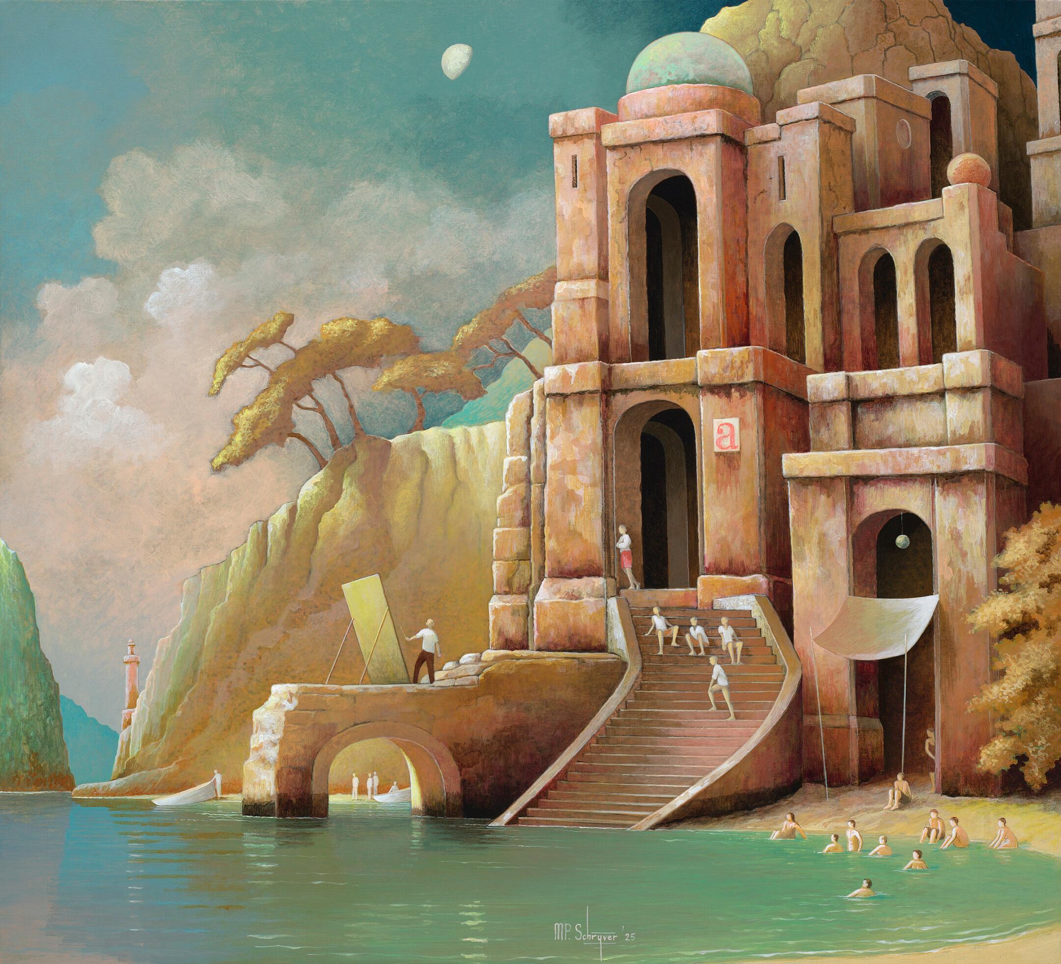 The Moon Painter - 21st Century Contemporary Imaginary Landscapes