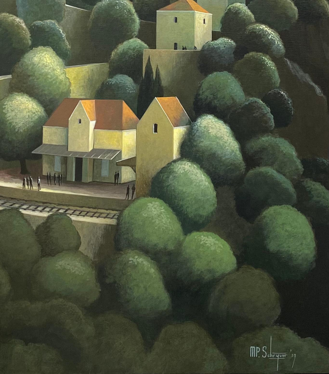 The Stragglers- 21st Century Contemporary Mountain Landscape Painting For Sale 2