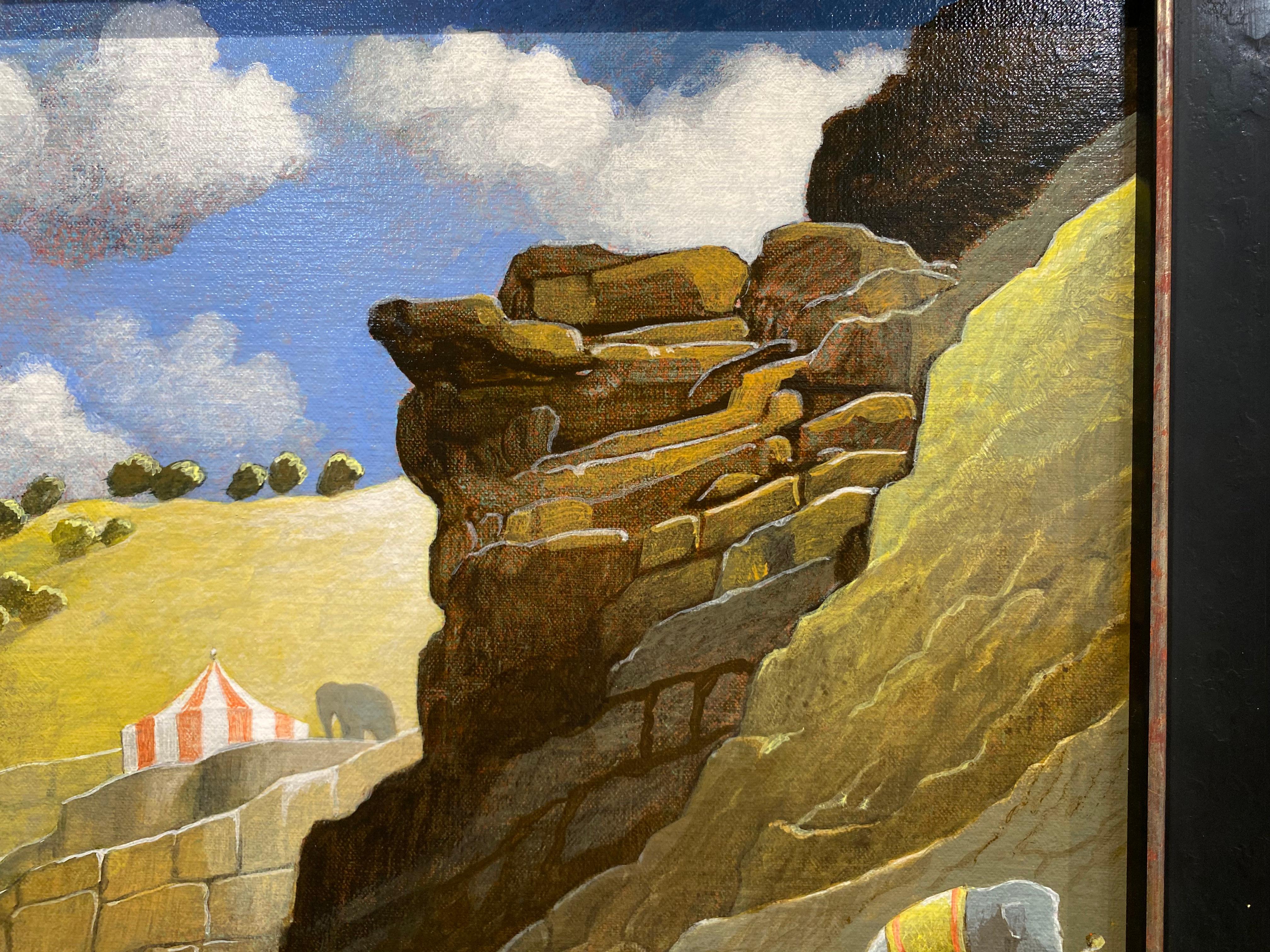 The View - Paysages urbains imaginaires contemporains du 21e siècle - Contemporain Painting par Michiel Schrijver