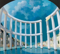 Van Oost naar West - Pittura a olio su tela Architettura In magazzino