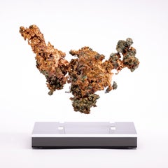Michigan Natural Native Copper Nugget Mounted in Custom Acrylic Stand