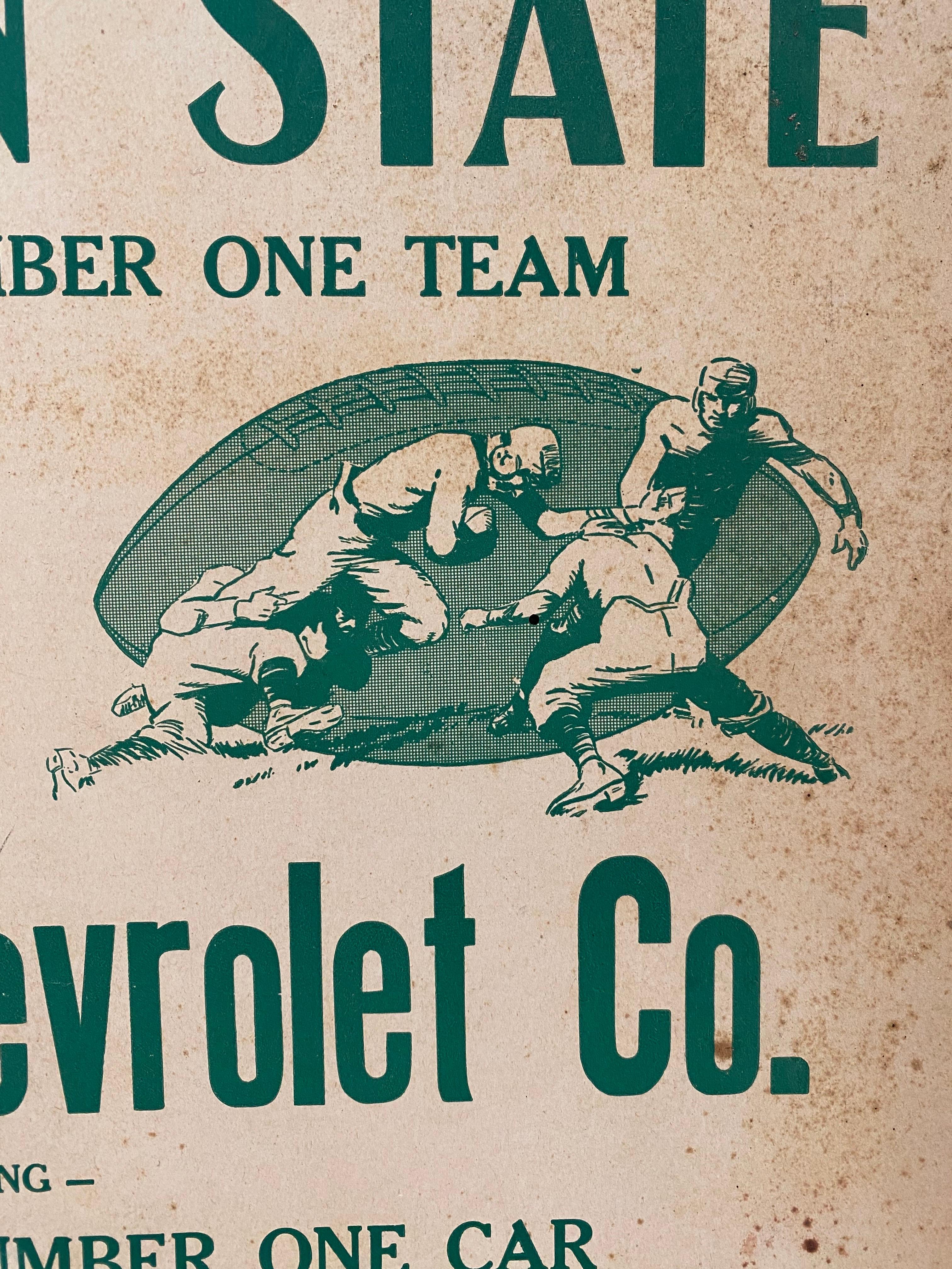Michigan State Spartans Fußball 1952 Kalender (Mitte des 20. Jahrhunderts) im Angebot