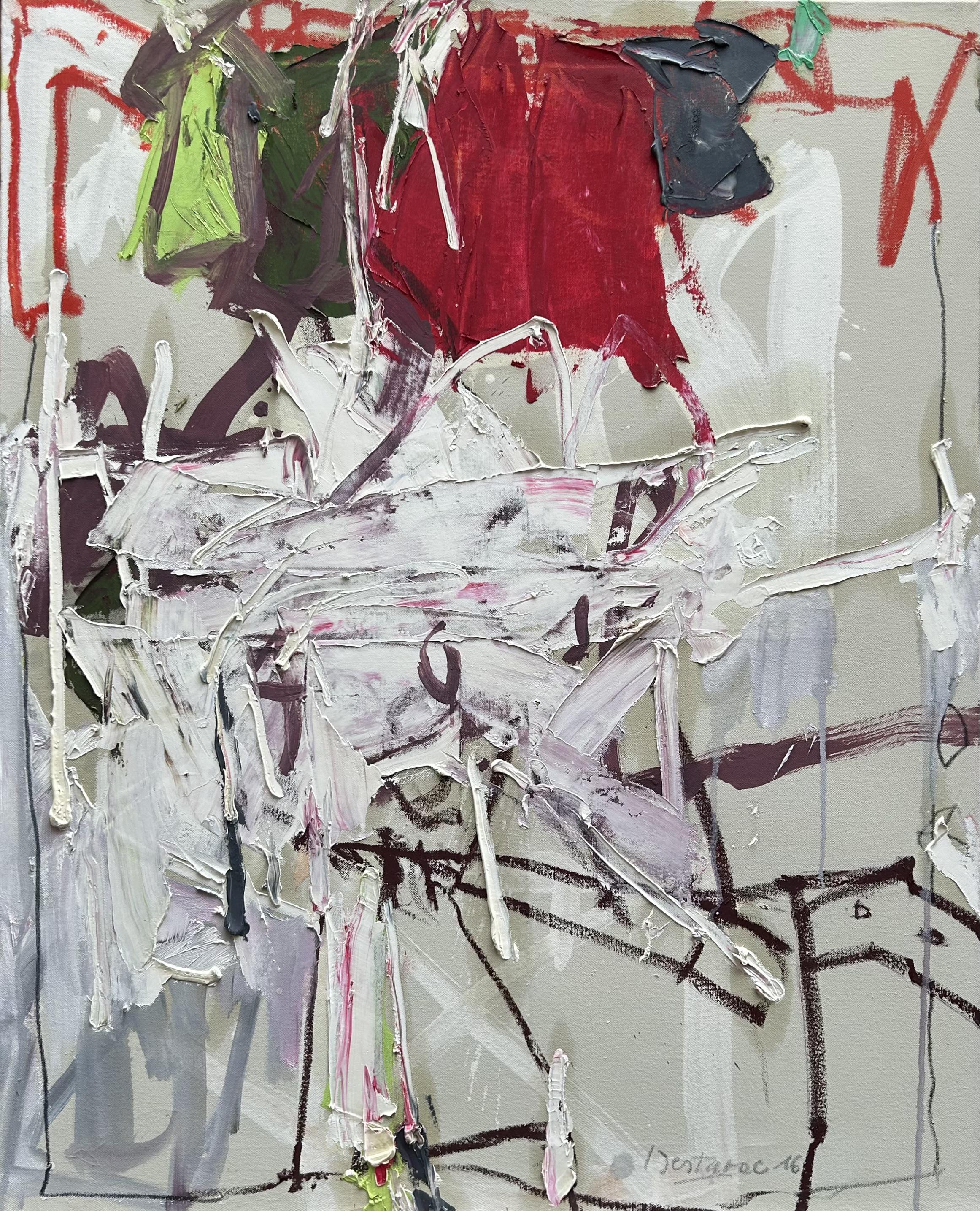 Michèle Destarac Abstract Painting - Tout en chamboule tout, c'est fou - 1
