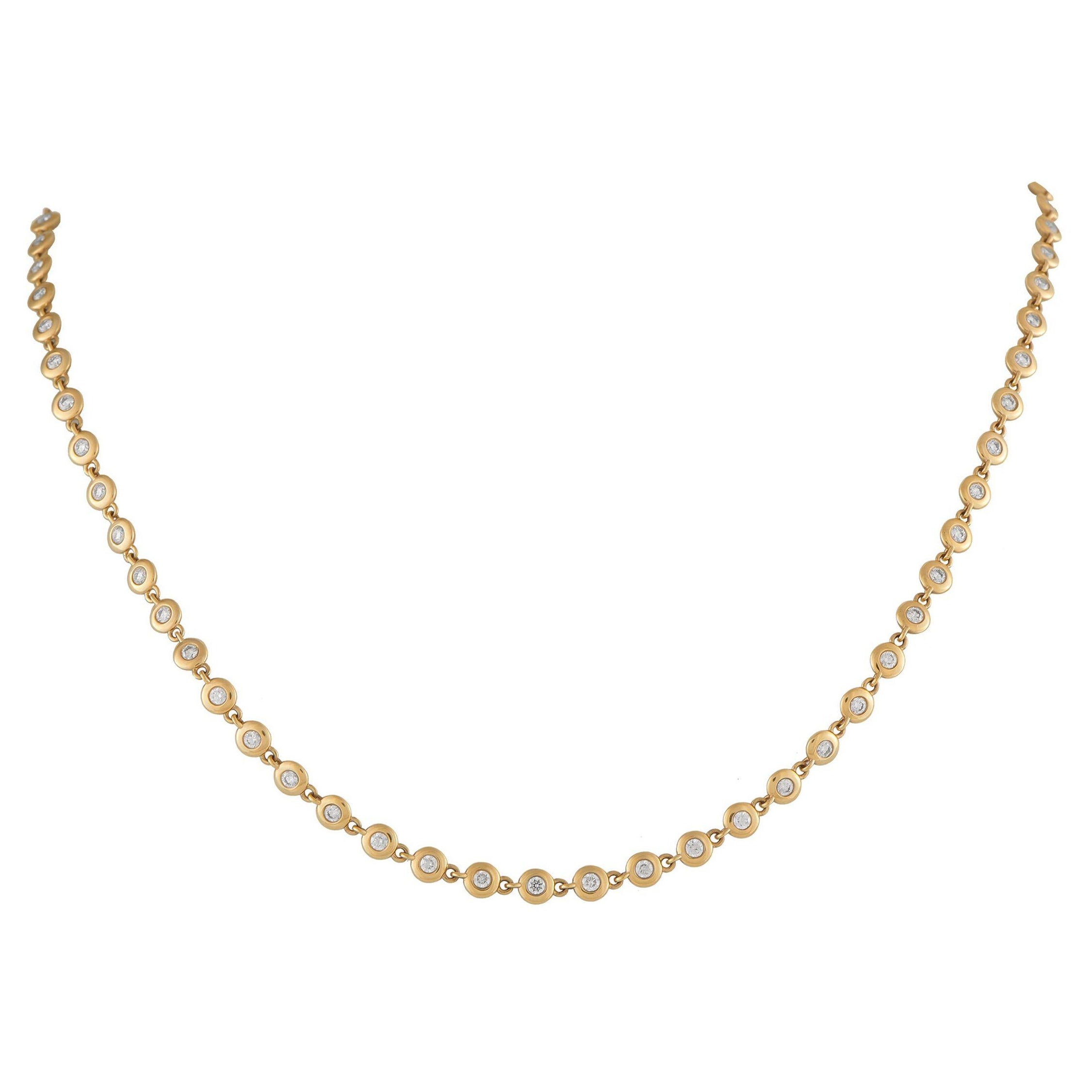 MICHM Collar de diamantes de oro amarillo de 14 quilates y 2,79 ct MI03-070225 en venta