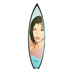 Mick (blue) Surfboard after Andy Warhol