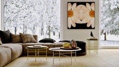 "Double Daisy" Impression sur aluminium 43x43 en Ed. de 15 par Mick Fleetwood