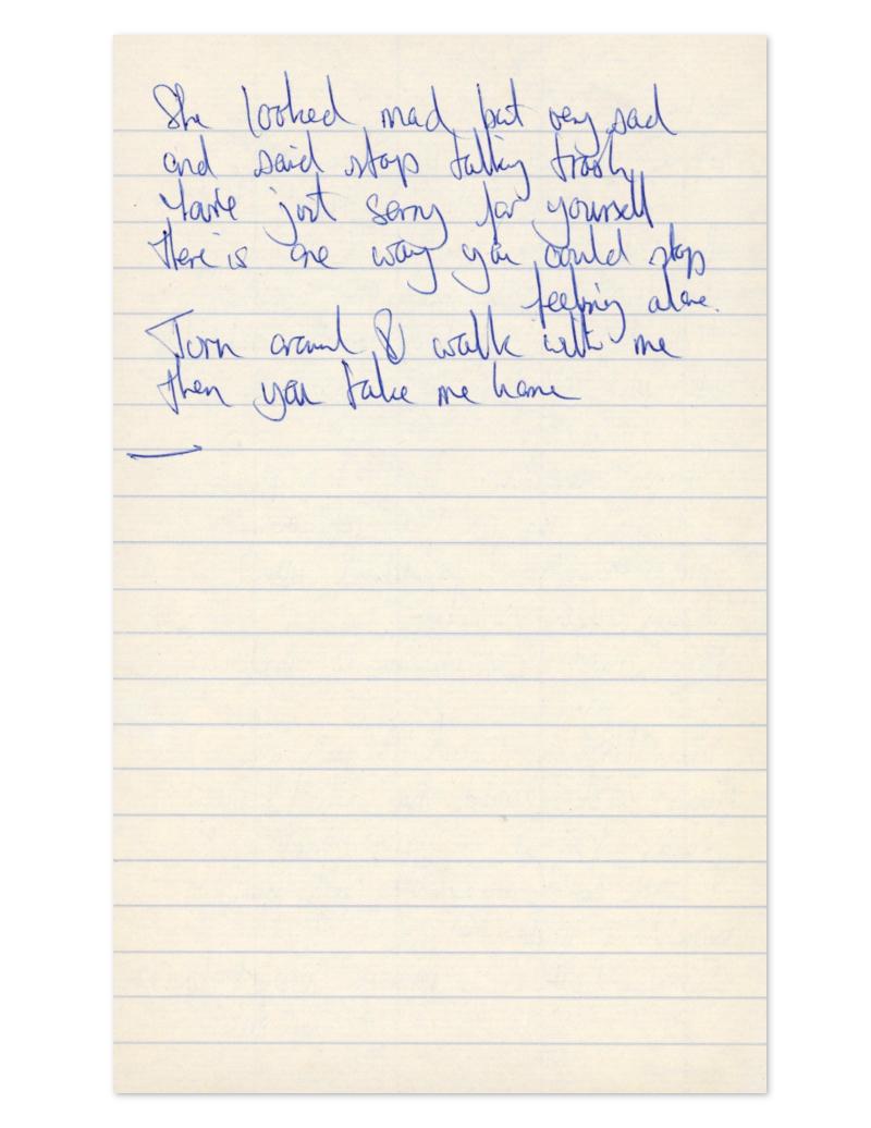 Mick Jagger Handwritten Rolling Stones Lyrics In Good Condition In Jersey, GB