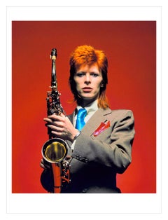 Retro Bowie And Sax - Limited Edition Mick Rock Estate Print 