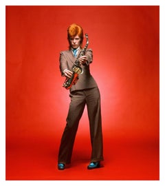 Bowie und Sax – Mick Rock Nachlassdruck in limitierter Auflage 