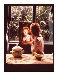 Vintage Bowie In The Mirror - Limited Edition Mick Rock Estate Print 