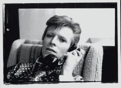 Vintage Bowie On The Phone - limited edition Mick Rock Estate print 