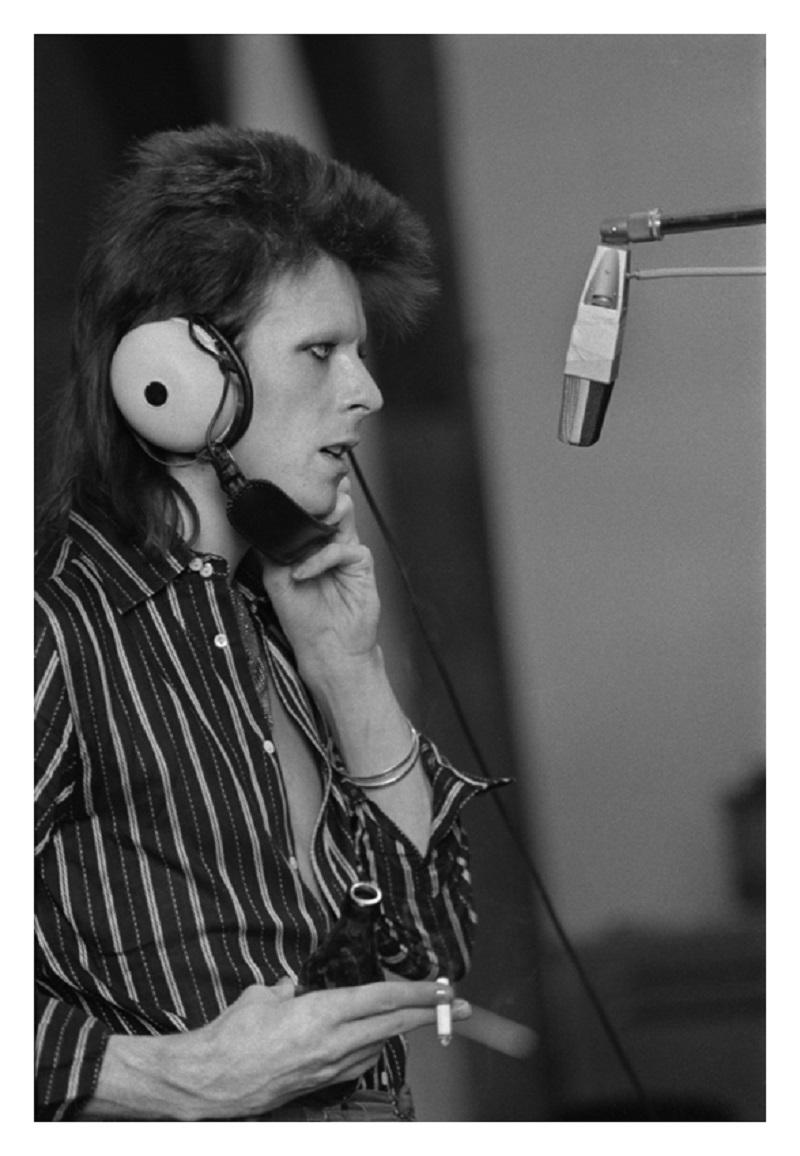 Bowie Recording Pin Ups - Limited Edition Mick Rock Estate Print 

David Bowie recording Pin Ups at the Château d’Hérouville, France, July 1973 (photo Mick Rock).

All prints are numbered by the Estate.
Edition size varies according to print