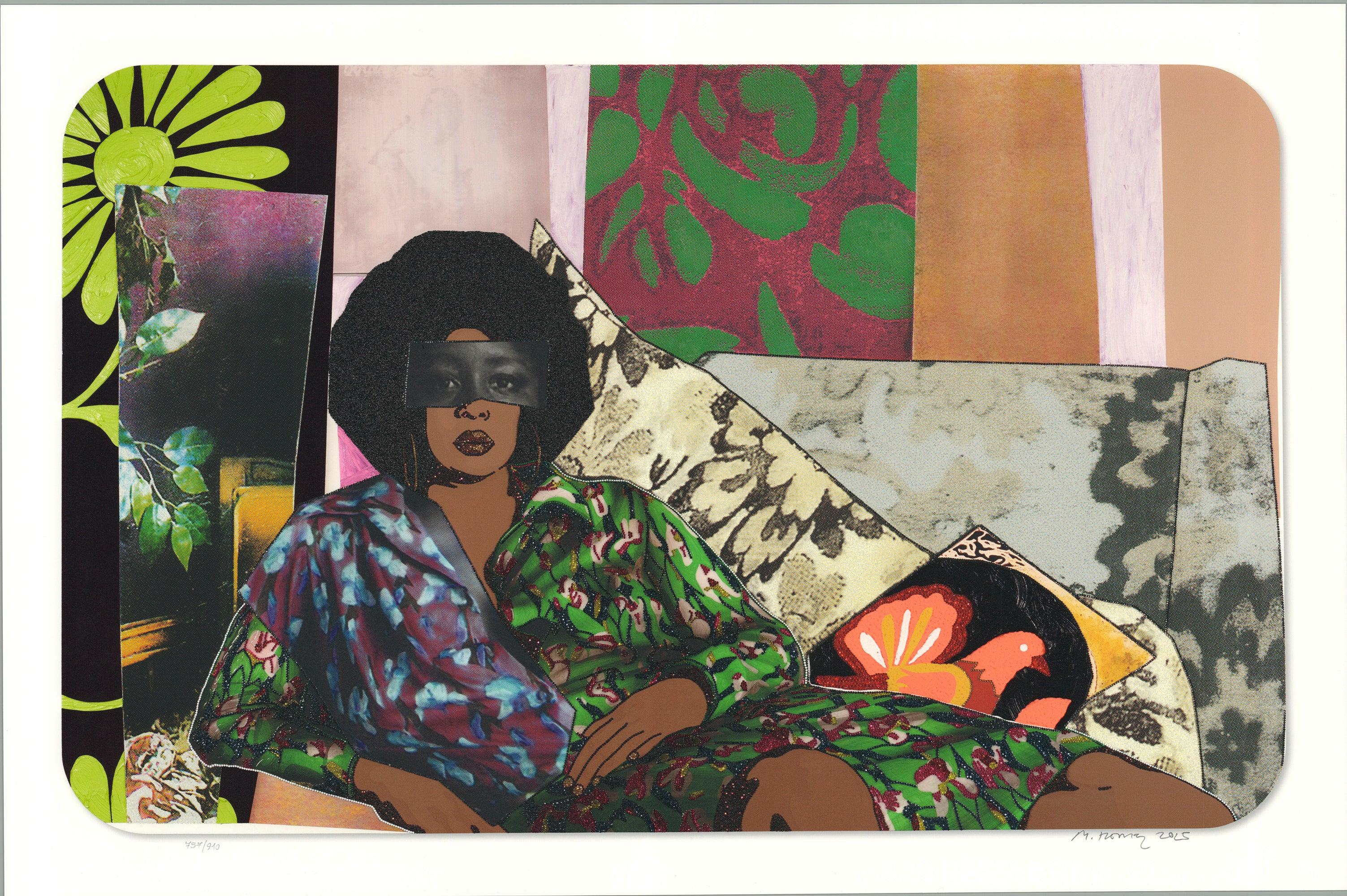 Mickalene Thomas 'Afro Goddess Looking' 2025- Signed im Angebot 4