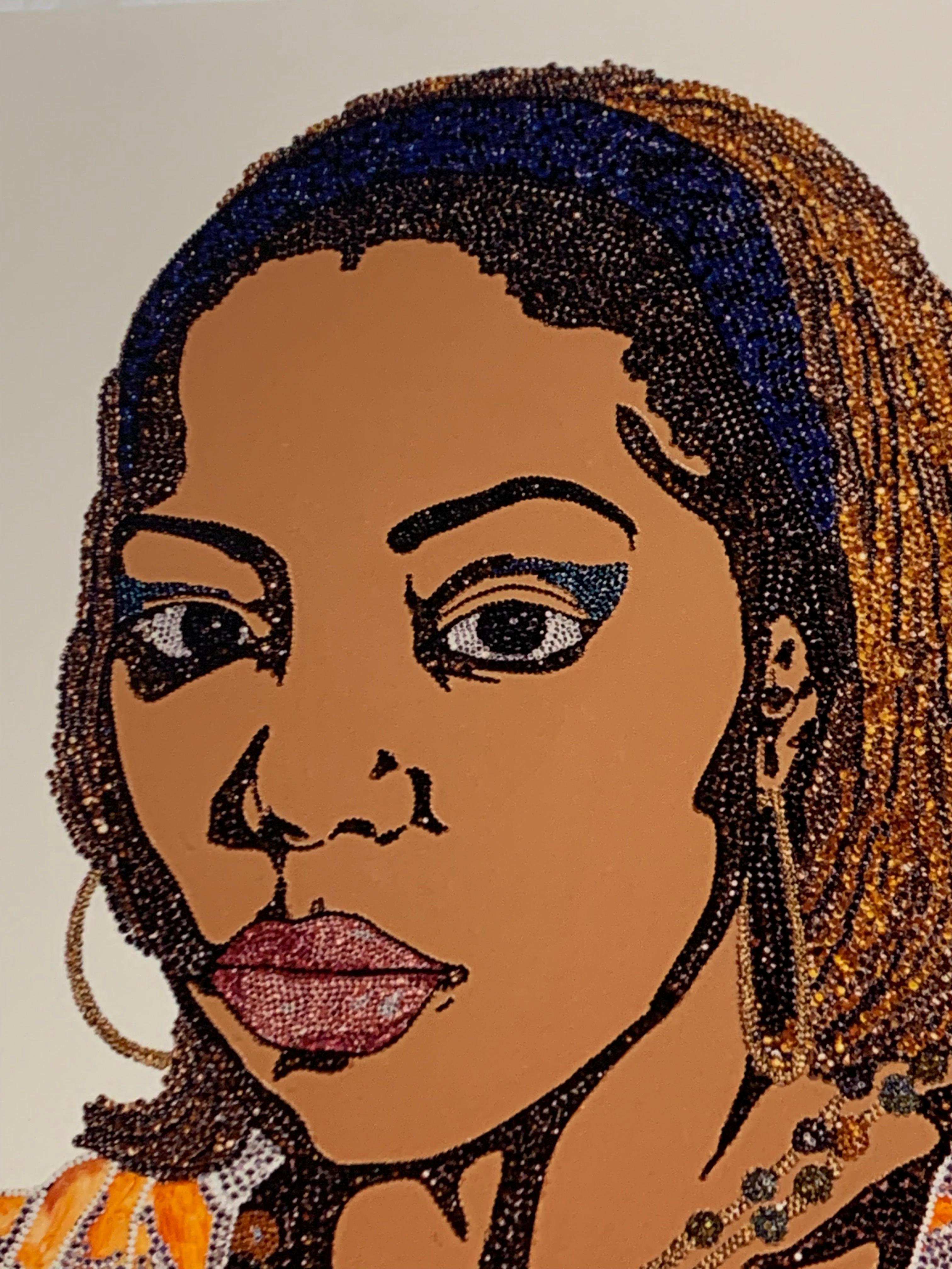 Mickalene Thomas
Portrait of a Lovely Six Foota #1, 2009, (24/50 + 5 AP)
Archival Pigment Print
14 x 11 in

Published by The Lapis Press, to benefit the Institute of Contemporary Art, Los Angeles (formerly the Santa Monica Museum of Art)