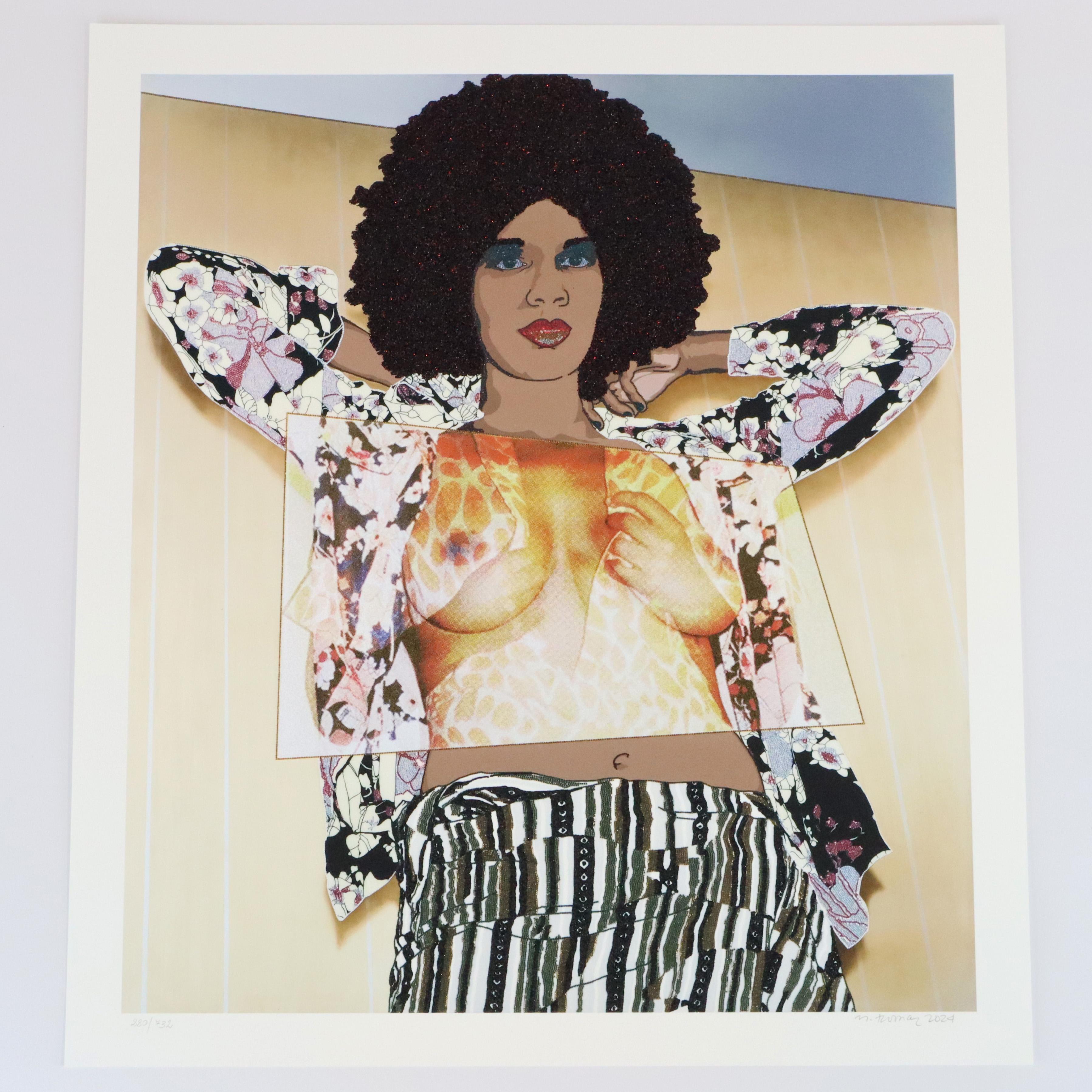 Portrait of Maya #10 - Mixed Media Art de Mickalene Thomas