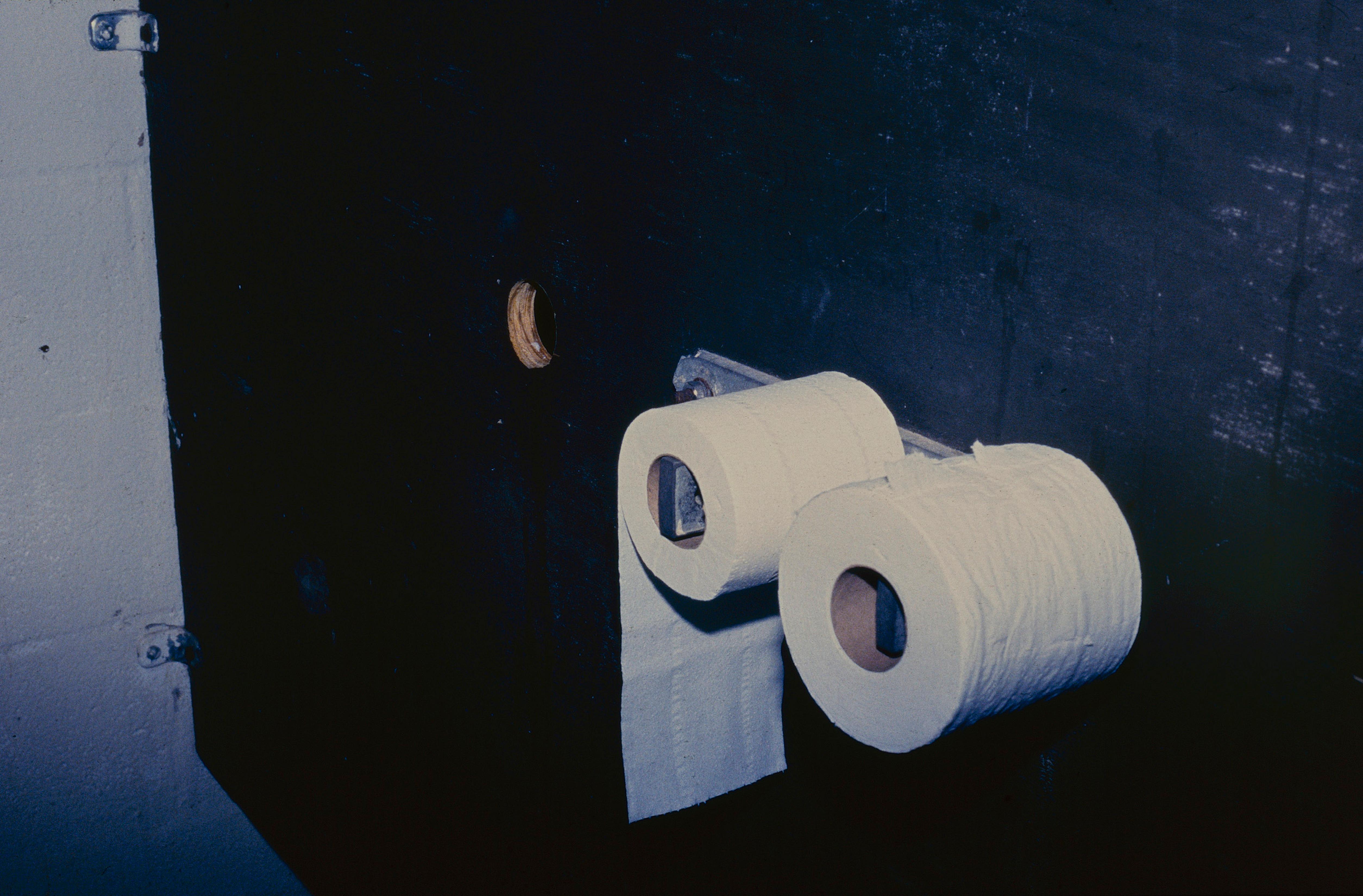 Mickey Aloisio Color Photograph - Untitled (Bathroom Stall Partition)