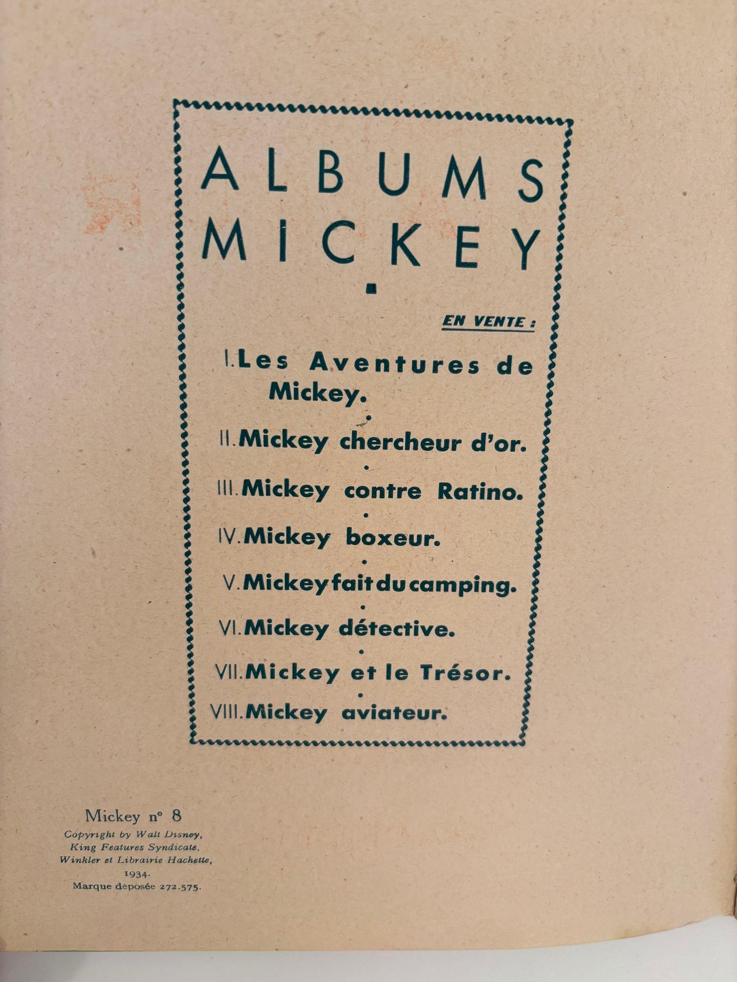 Mickey Aviateur Hachette French Text Comic Hardcover Book 1934 For Sale 2