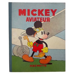 Mickey Aviateur Hachette testo francese fumetto copertina rigida 1934