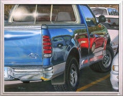 Afternoon Light - Looking Through the Parking Lot, Oil Painting by Mickey Frome