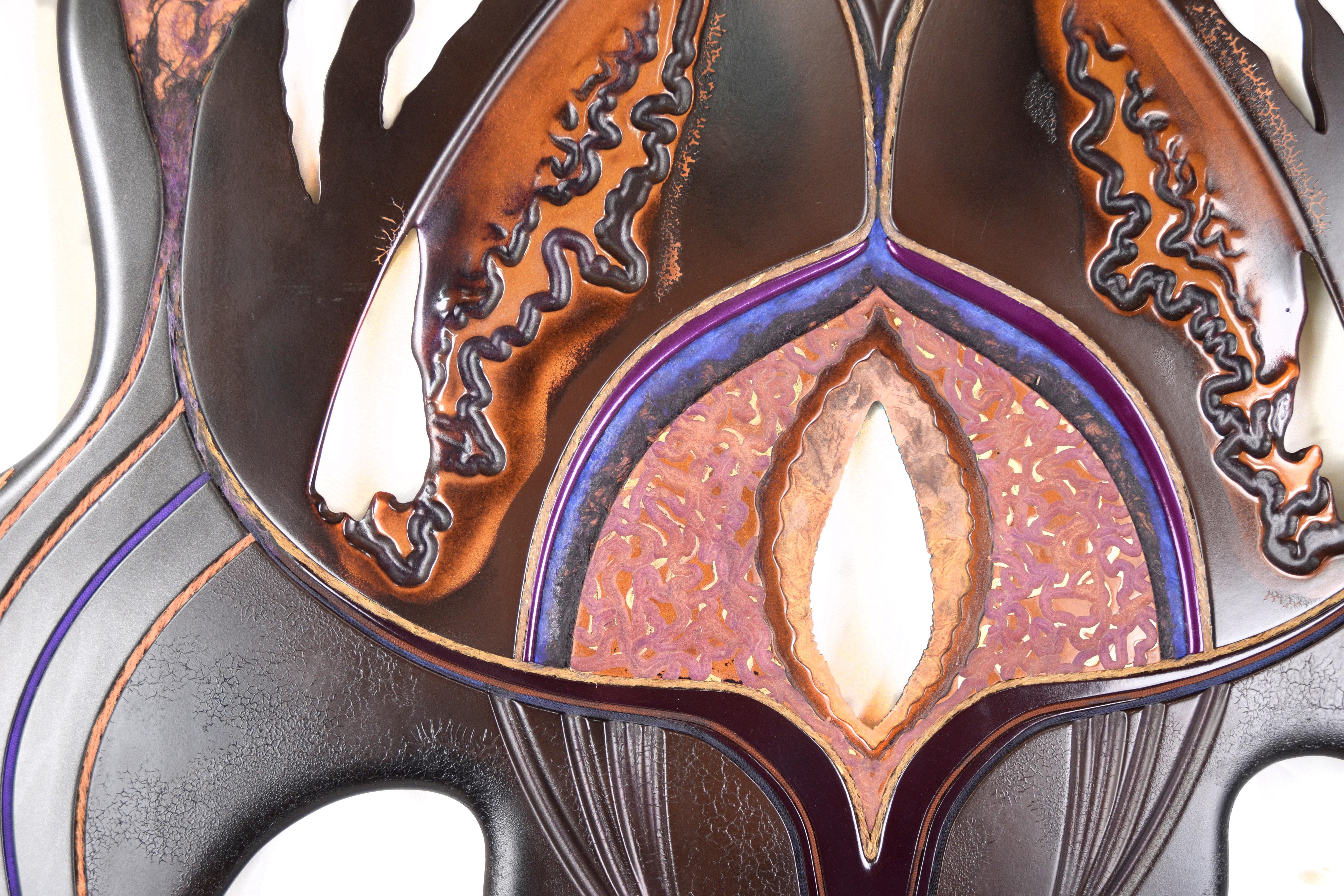 Scarab Totem Abstract New Age Surreal Sculpture by Mickey Kane - Brown Still-Life Sculpture by Mickey “Kano” Kane