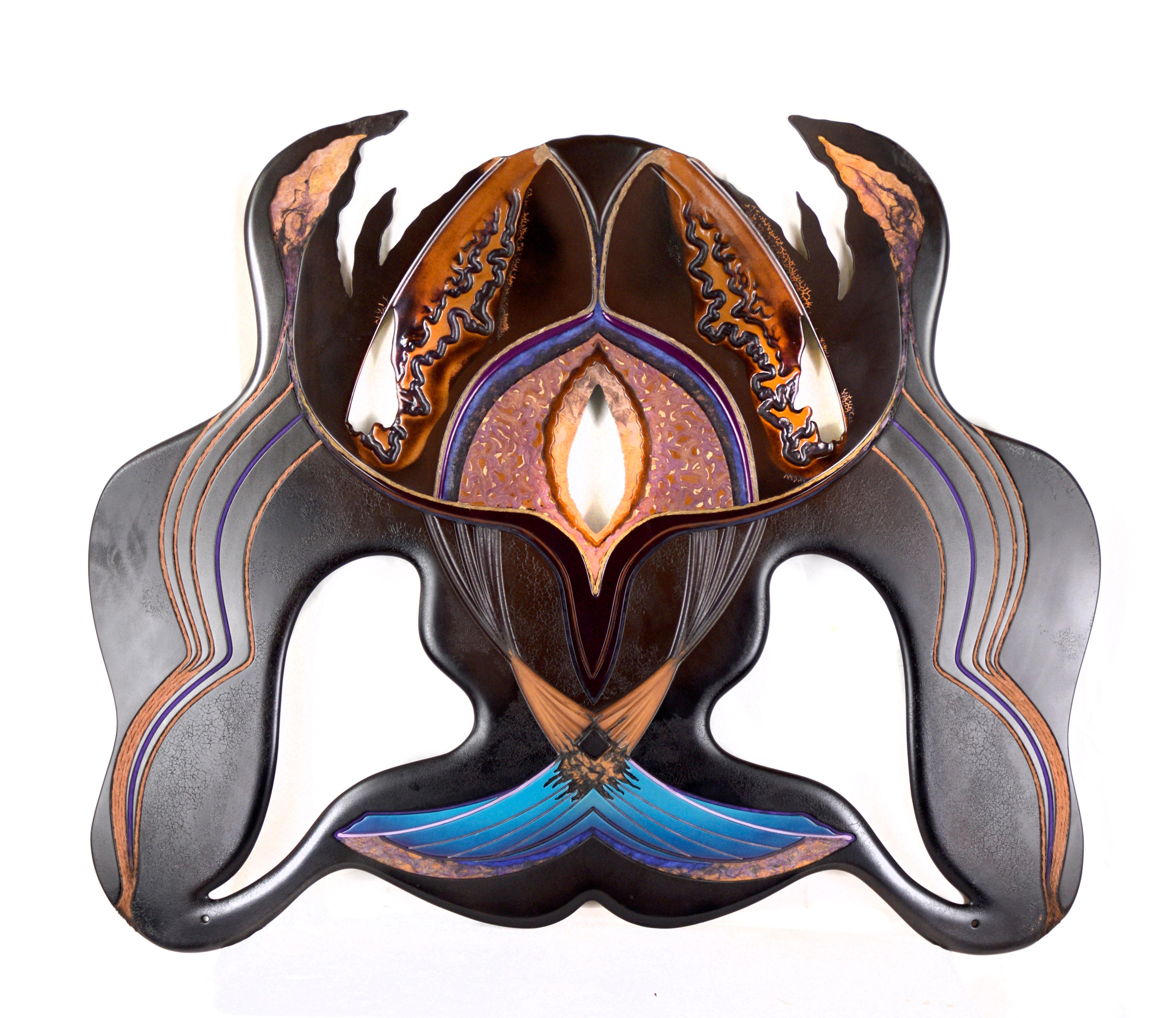 Tótem Escarabajo Escultura abstracta New Age Surrealista de Mickey Kane