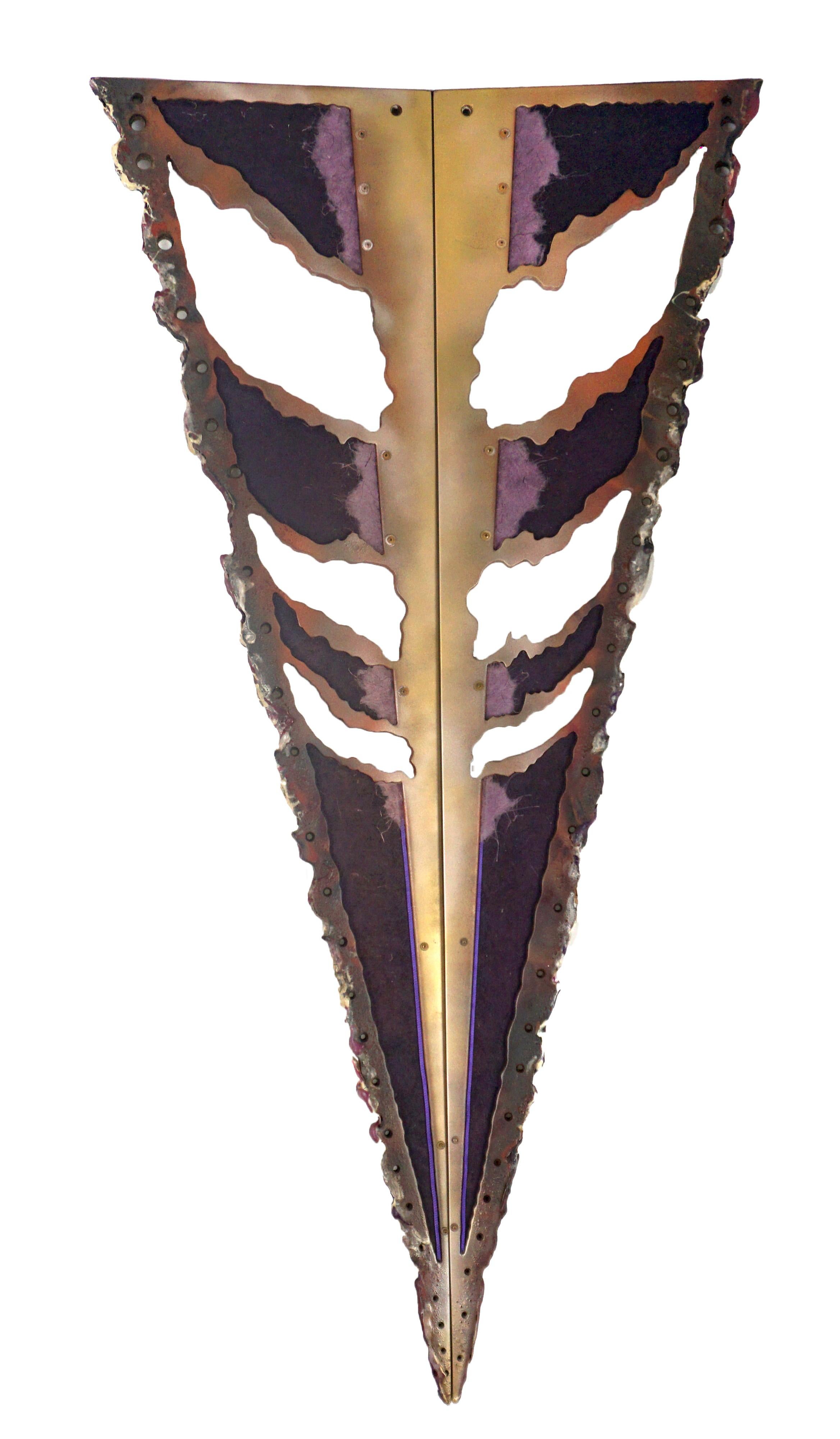 Abstract Hanging Sculpture - Triangles with Organic Edges by Mickey 
