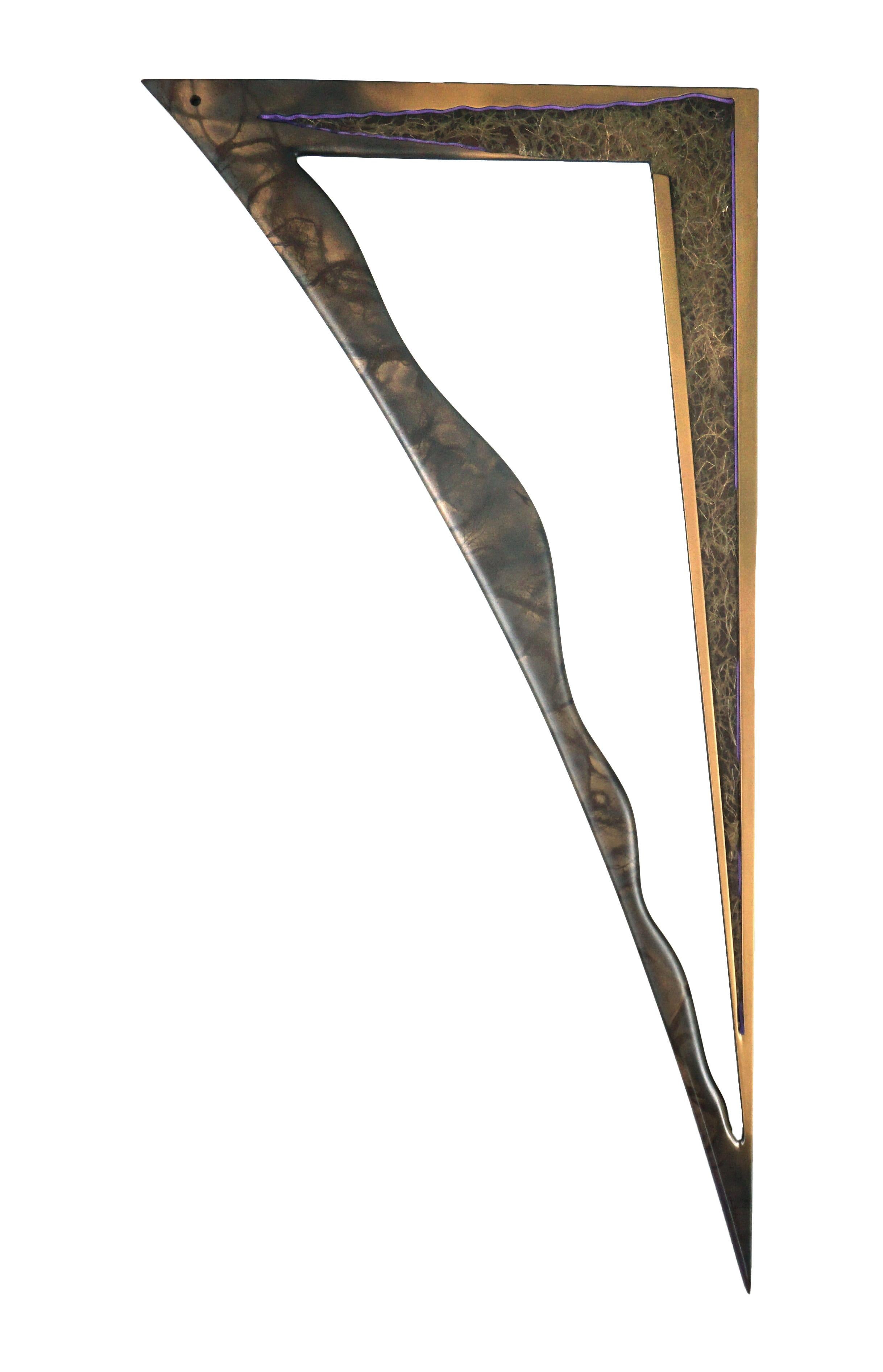 Abstract Hanging Sculpture - Two Triangles by Mickey 
