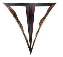 Vintage Abstract Hanging Sculpture - Two Triangles by Mickey "Kano" Kane