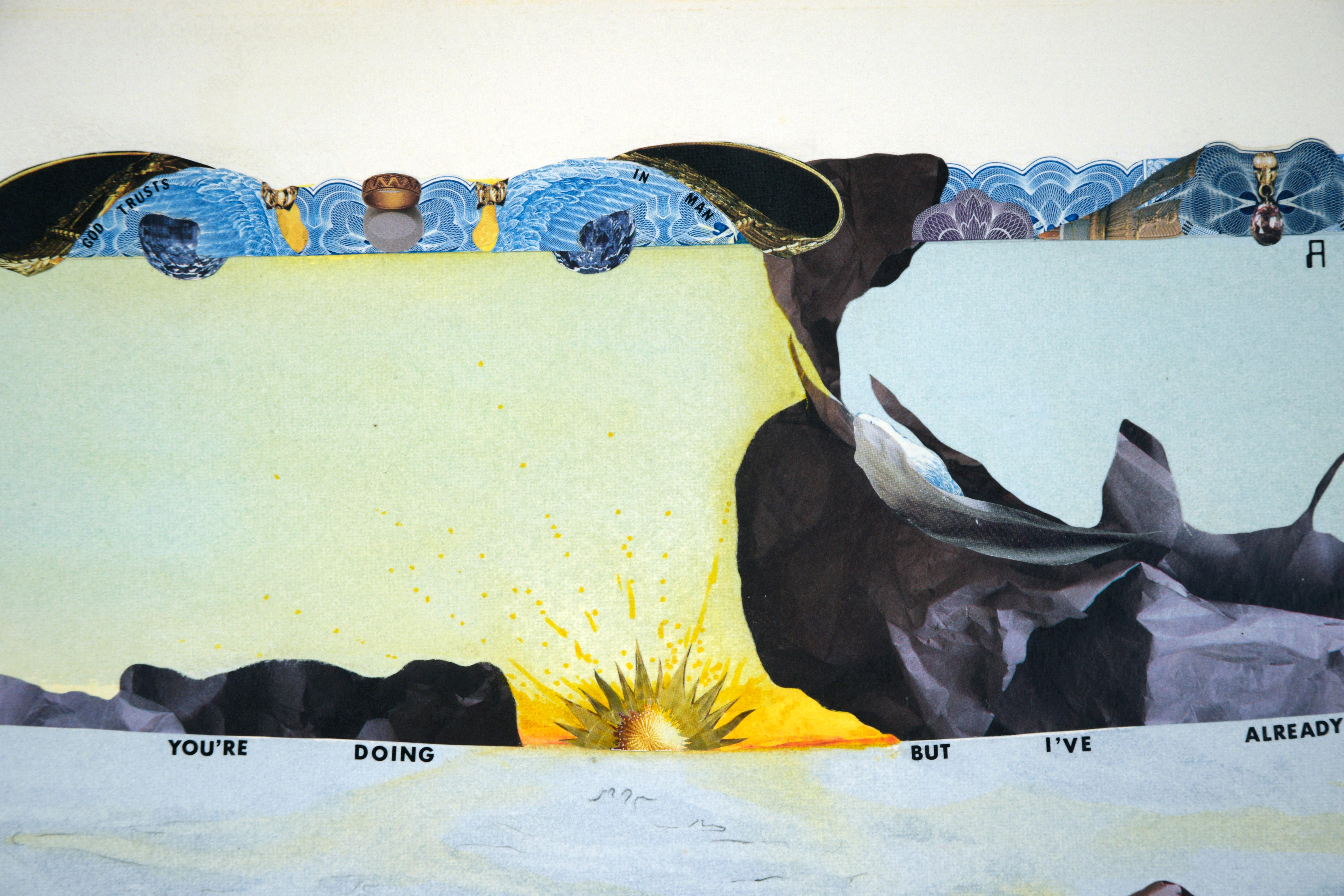 Collage de papier satirique 