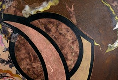 "Om Lejos de Om" Panel de Madera Pintura y Talla Original