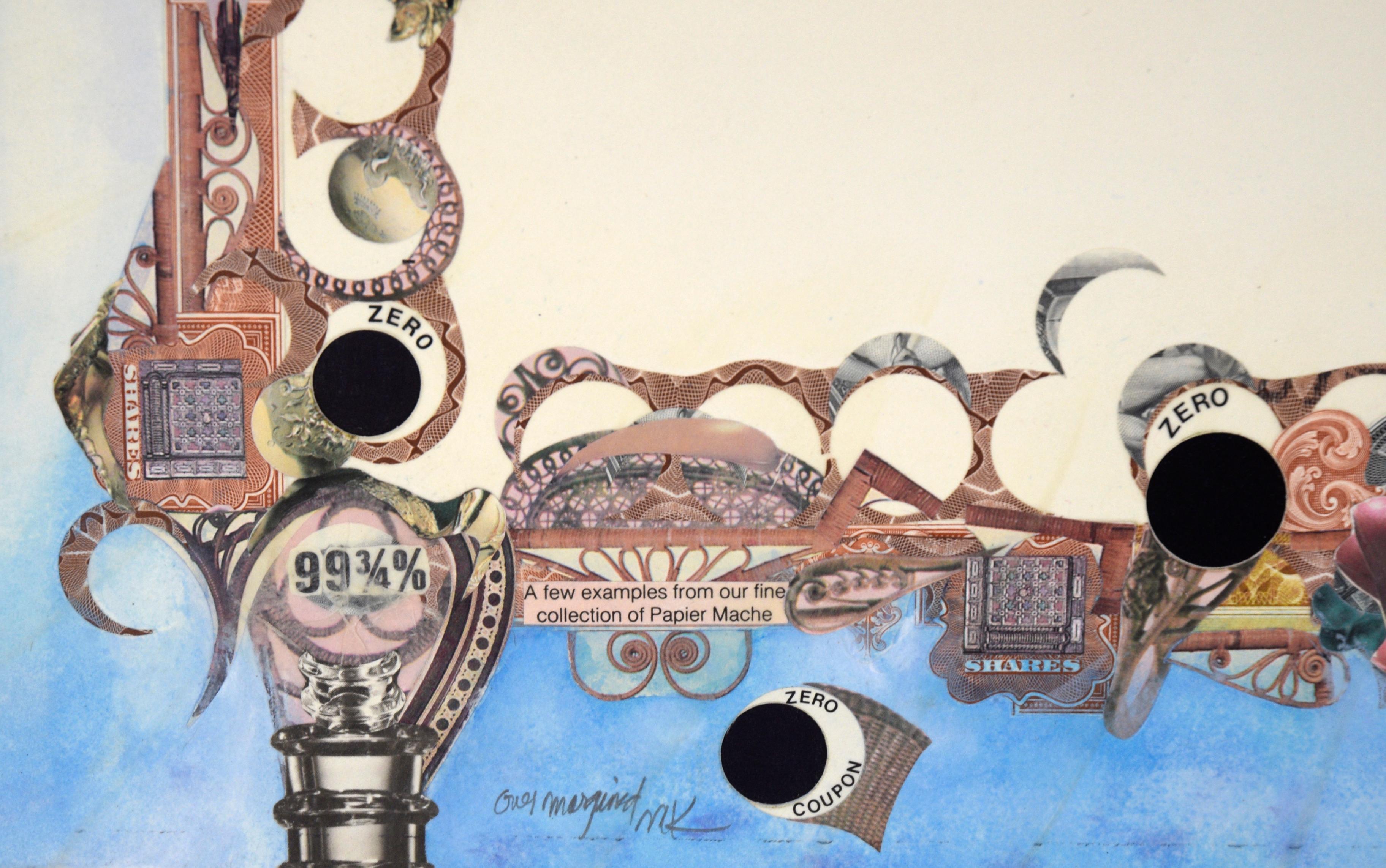 „Bridge Loan (Bridge Loan)“ Satirische Bond-Papierarbeiten-Collage im Angebot 2