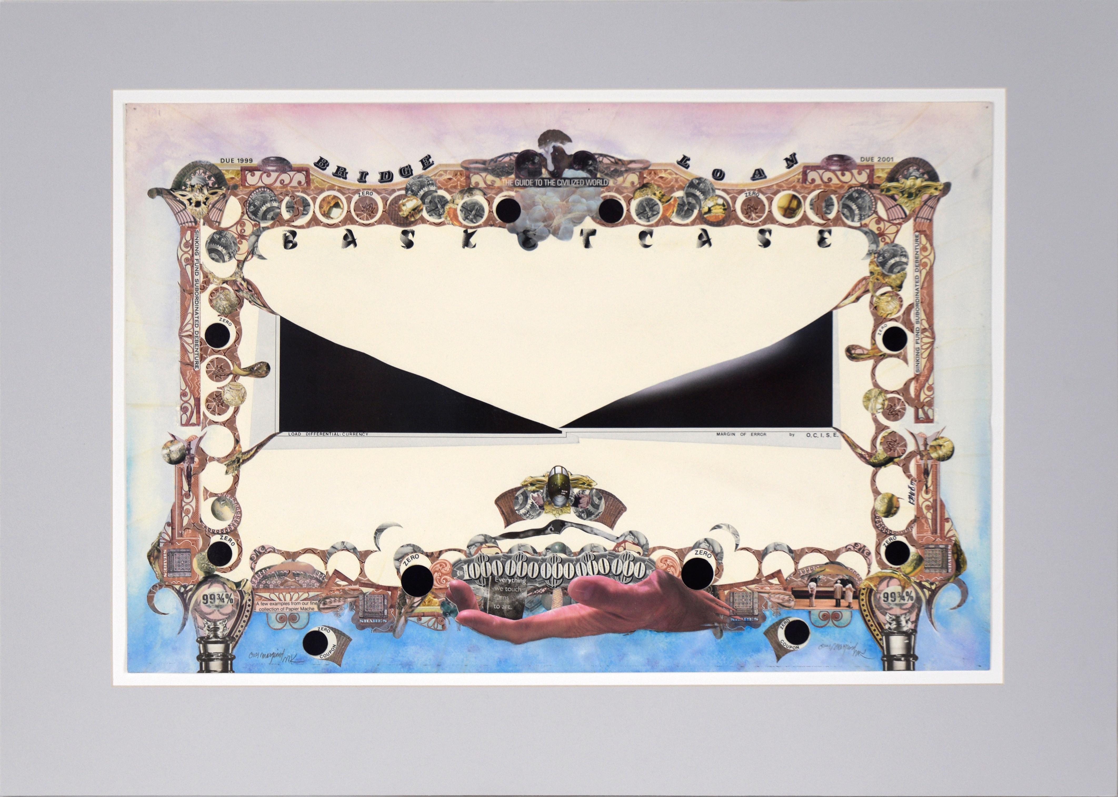 „Bridge Loan (Bridge Loan)“ Satirische Bond-Papierarbeiten-Collage