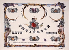 Collage de papiers du Bond satirique « Love Bond »