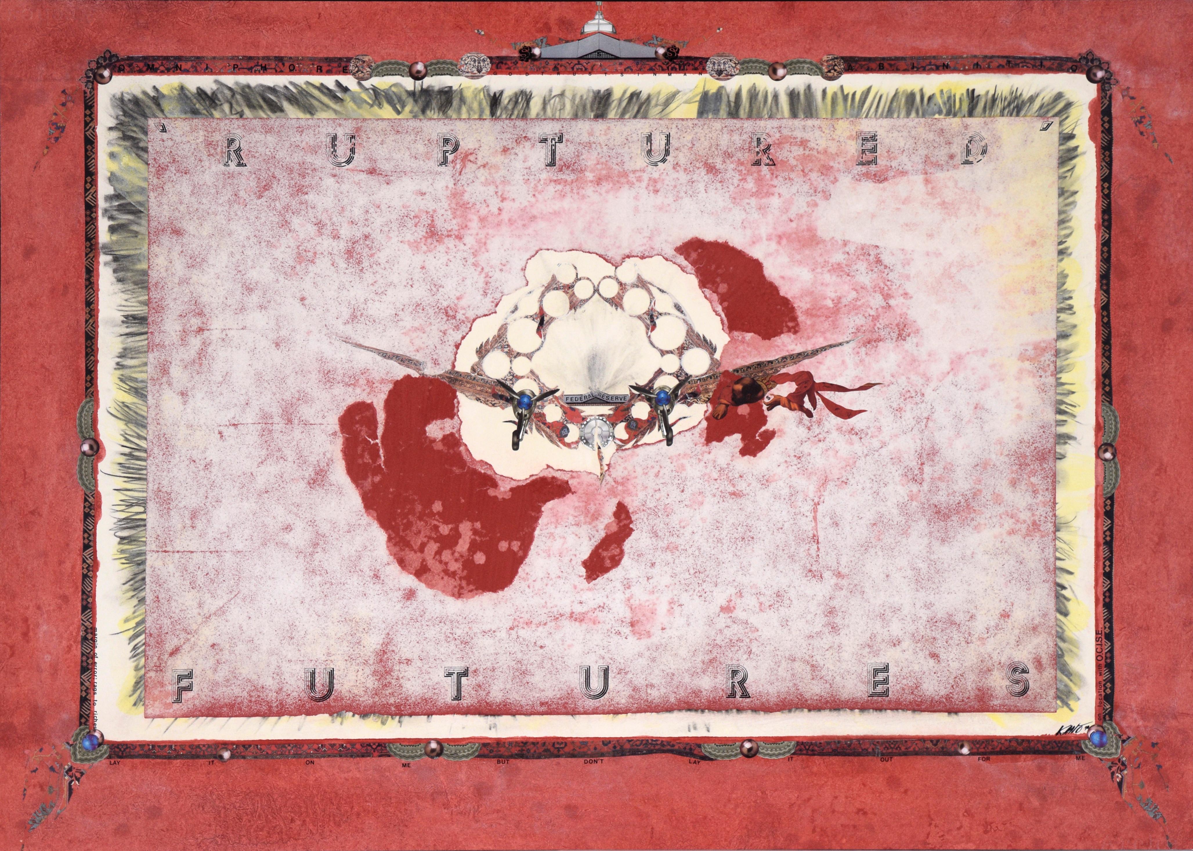 "Ruptured Futures" Collage satirico di obbligazioni