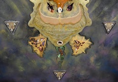 "Atrapado en la membrana de la ilusión" Escultura abstracta en relieve