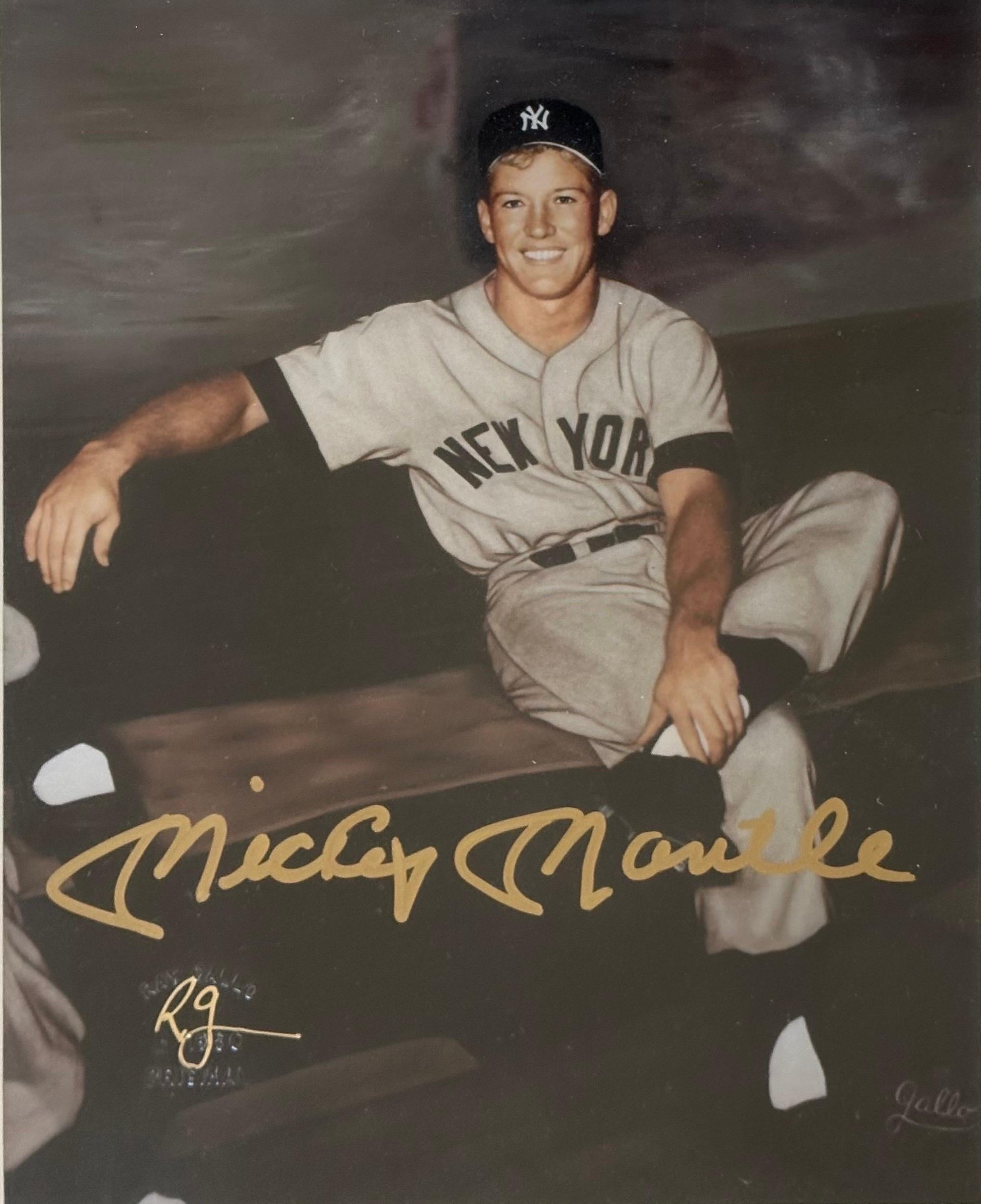 Mickey Mantle / New York Yankees, signierte Fotografie von Ray Gallo im Angebot 3