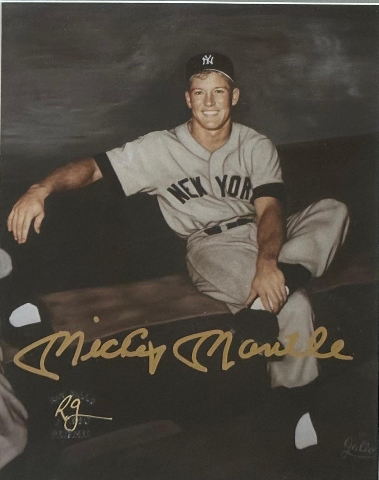 Mickey Mantle / New York Yankees, signierte Fotografie von Ray Gallo (20. Jahrhundert) im Angebot