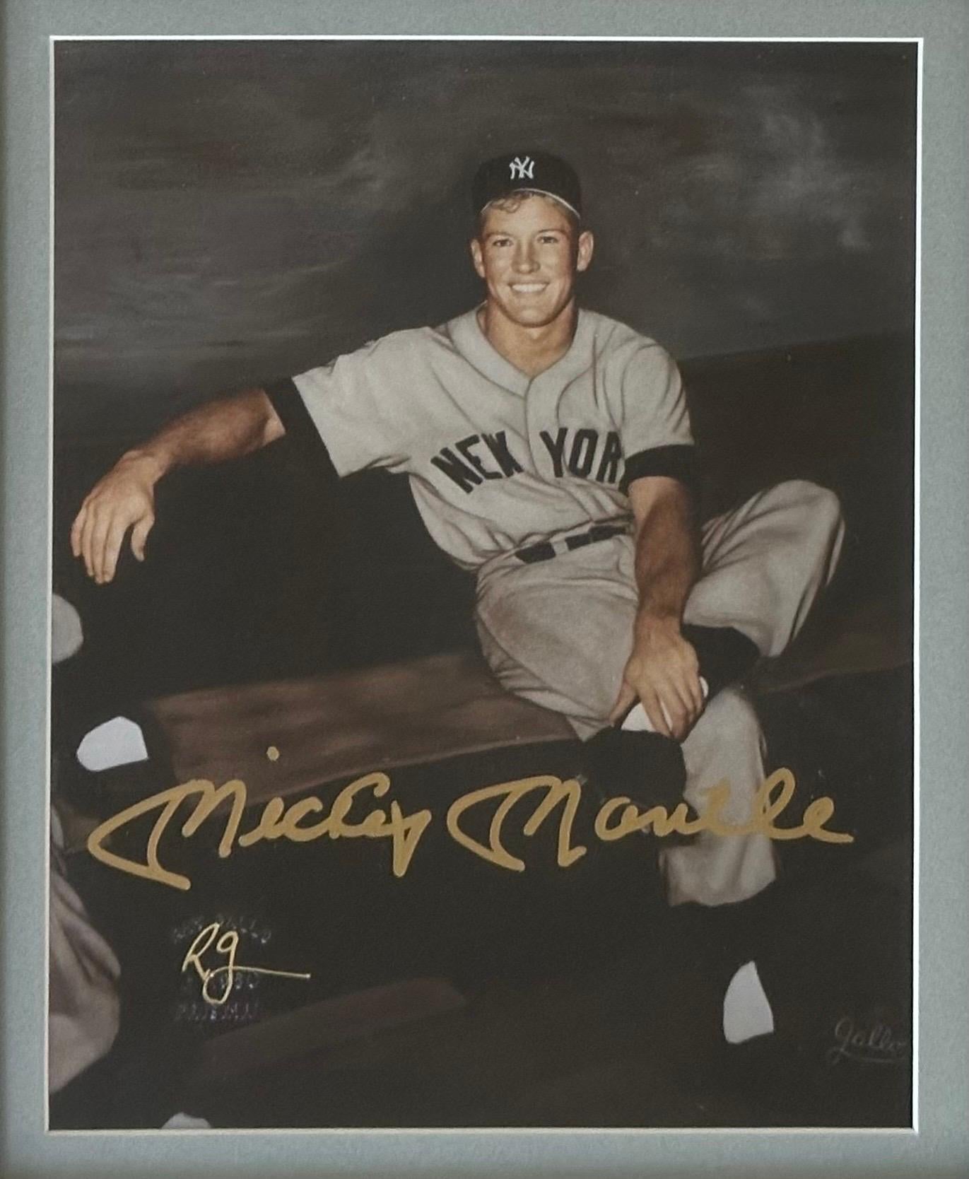 Mickey Mantle / New York Yankees, signierte Fotografie von Ray Gallo (Papier) im Angebot