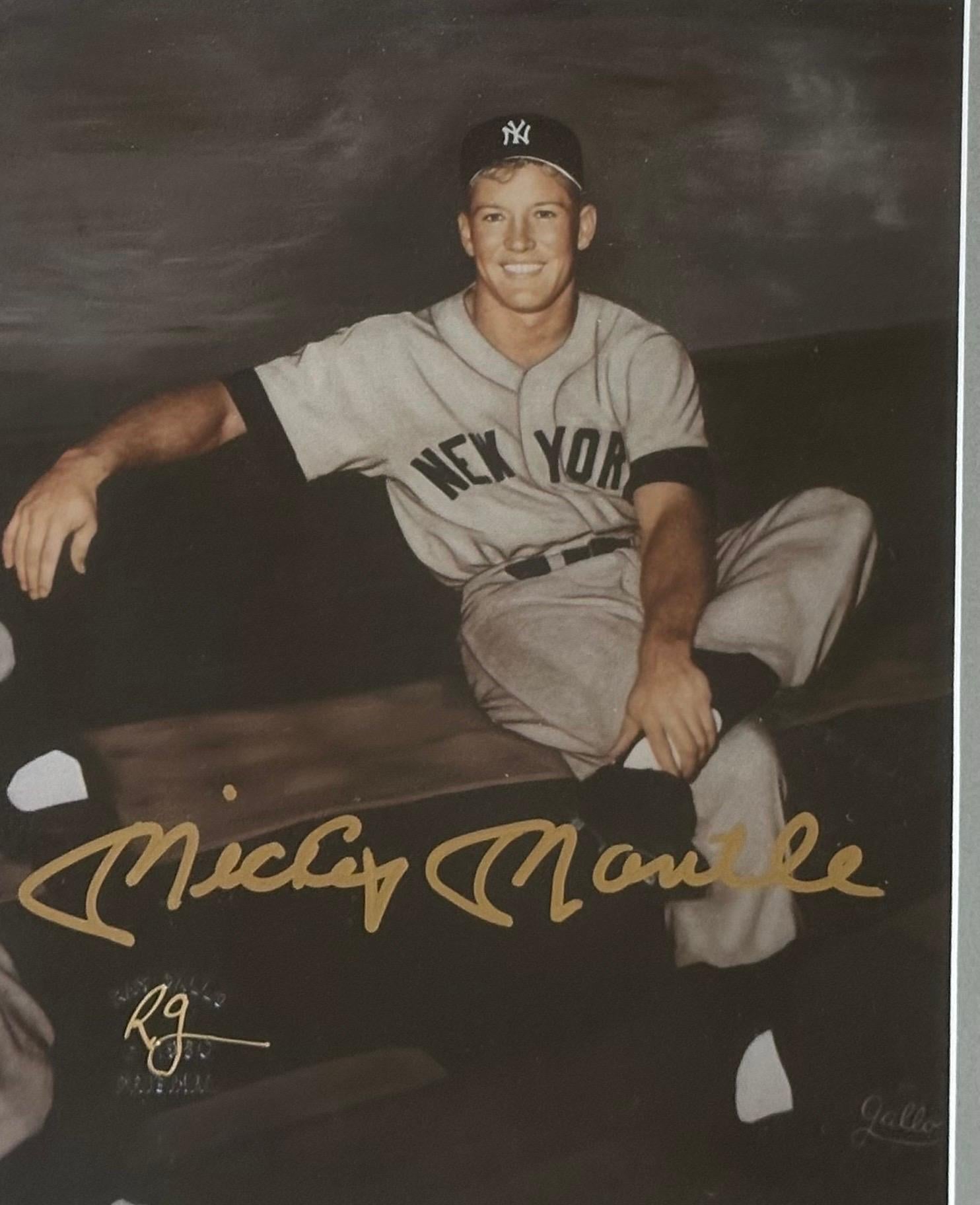 Mickey Mantle / New York Yankees, signierte Fotografie von Ray Gallo im Angebot 1