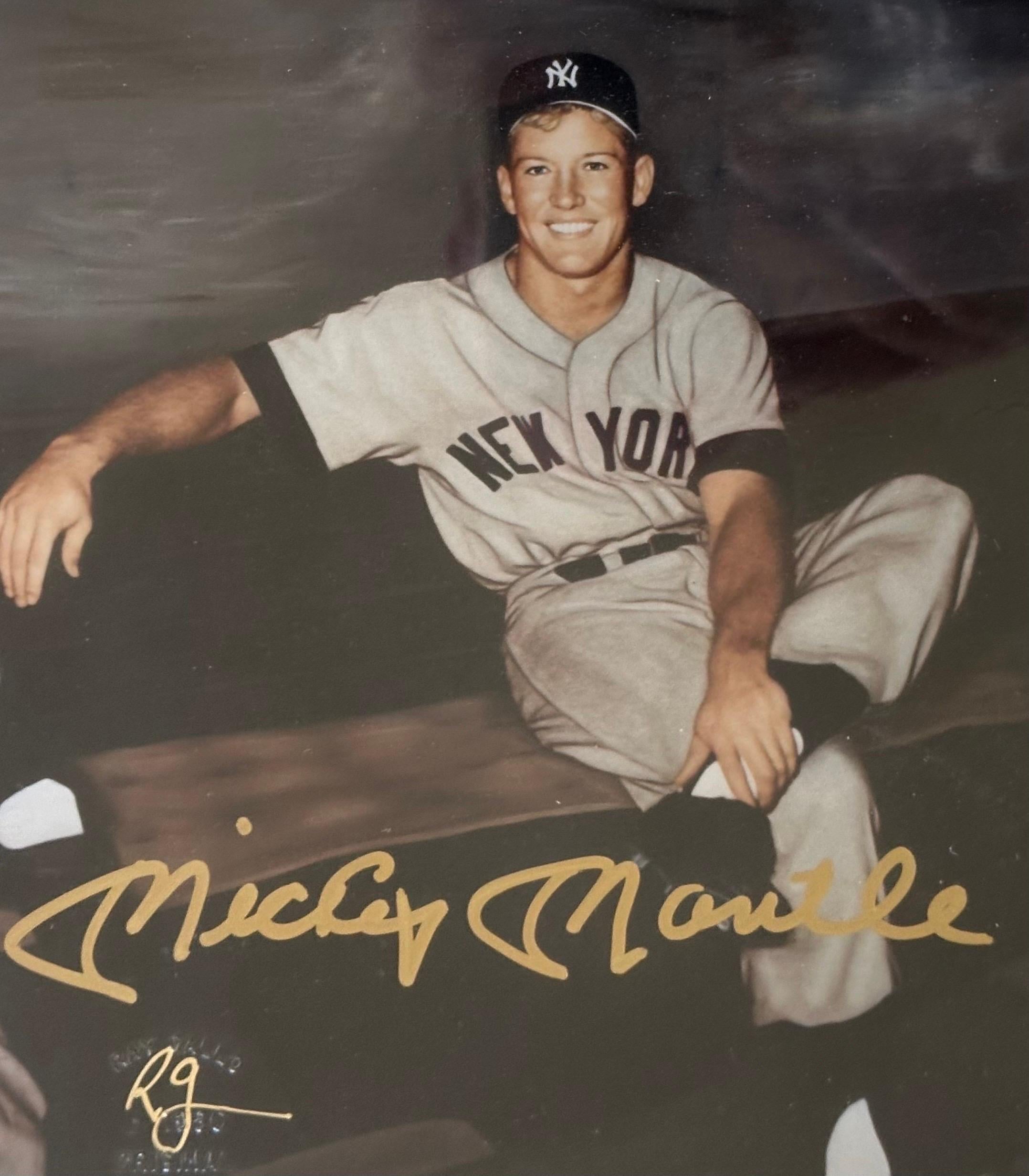 Mickey Mantle / New York Yankees, signierte Fotografie von Ray Gallo im Angebot 2