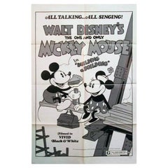 Mickey Mouse, Building a Building, Unframed Poster, 1974