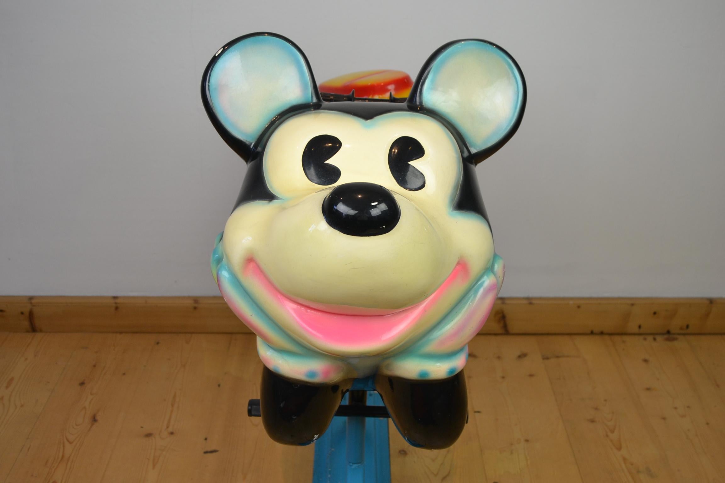 Mickey Mouse Carousel Figure on Swing in the Style of Bernard Kindt In Good Condition In Antwerp, BE