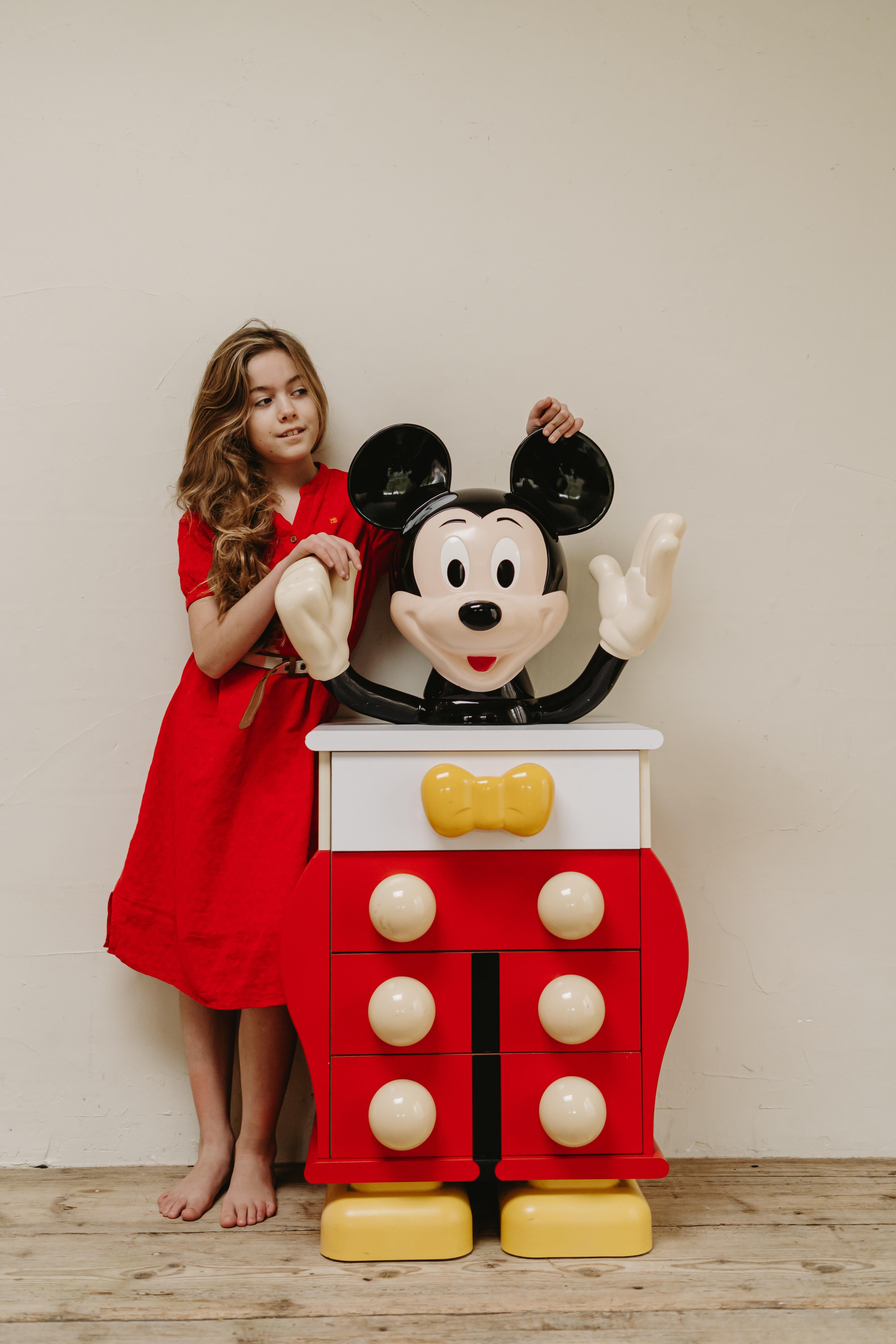Resin Mickey Mouse Chest of Drawers by Pierre Colleu for Starform