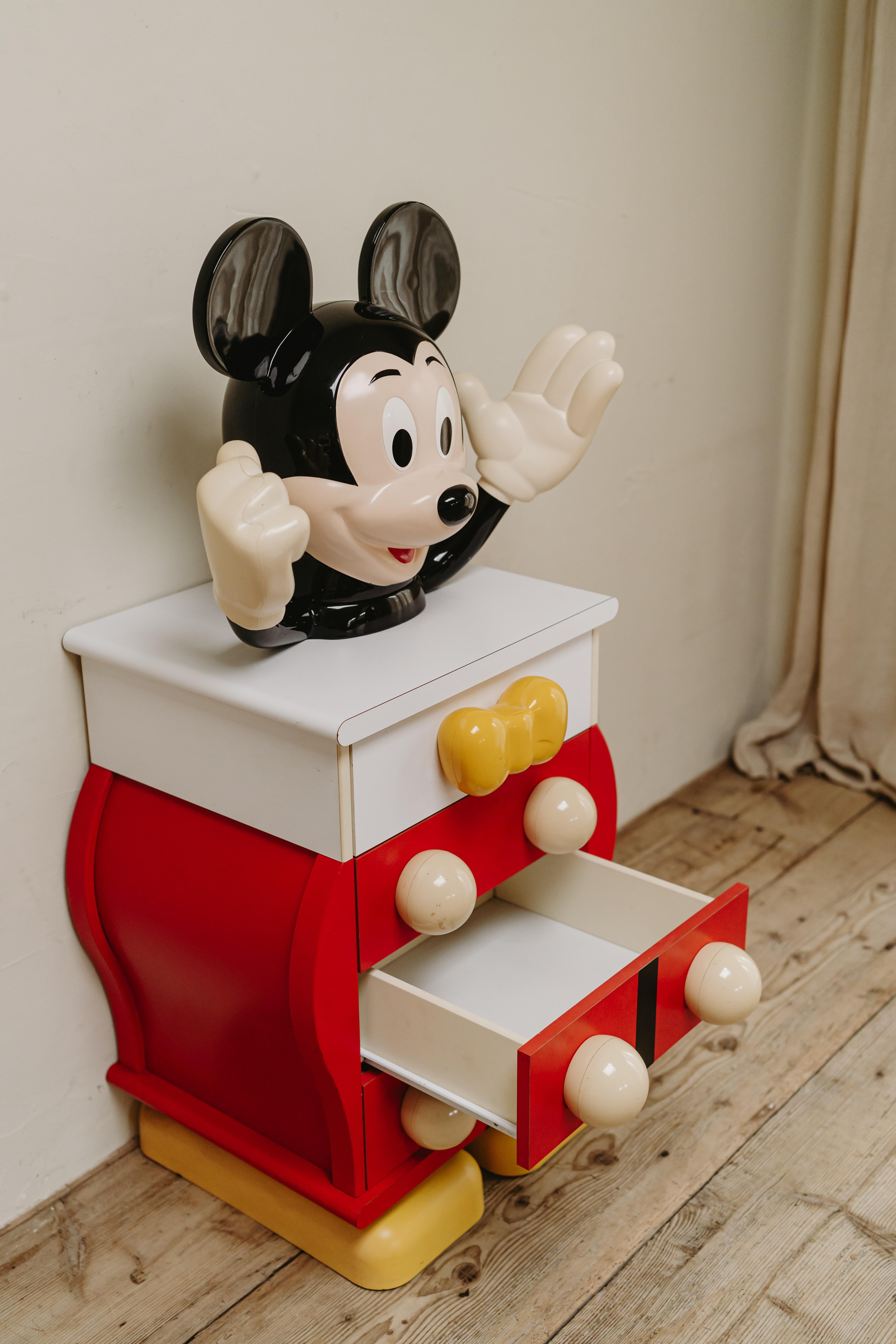 Laminated Mickey Mouse Chest of Drawers by Pierre Colleu for Starform